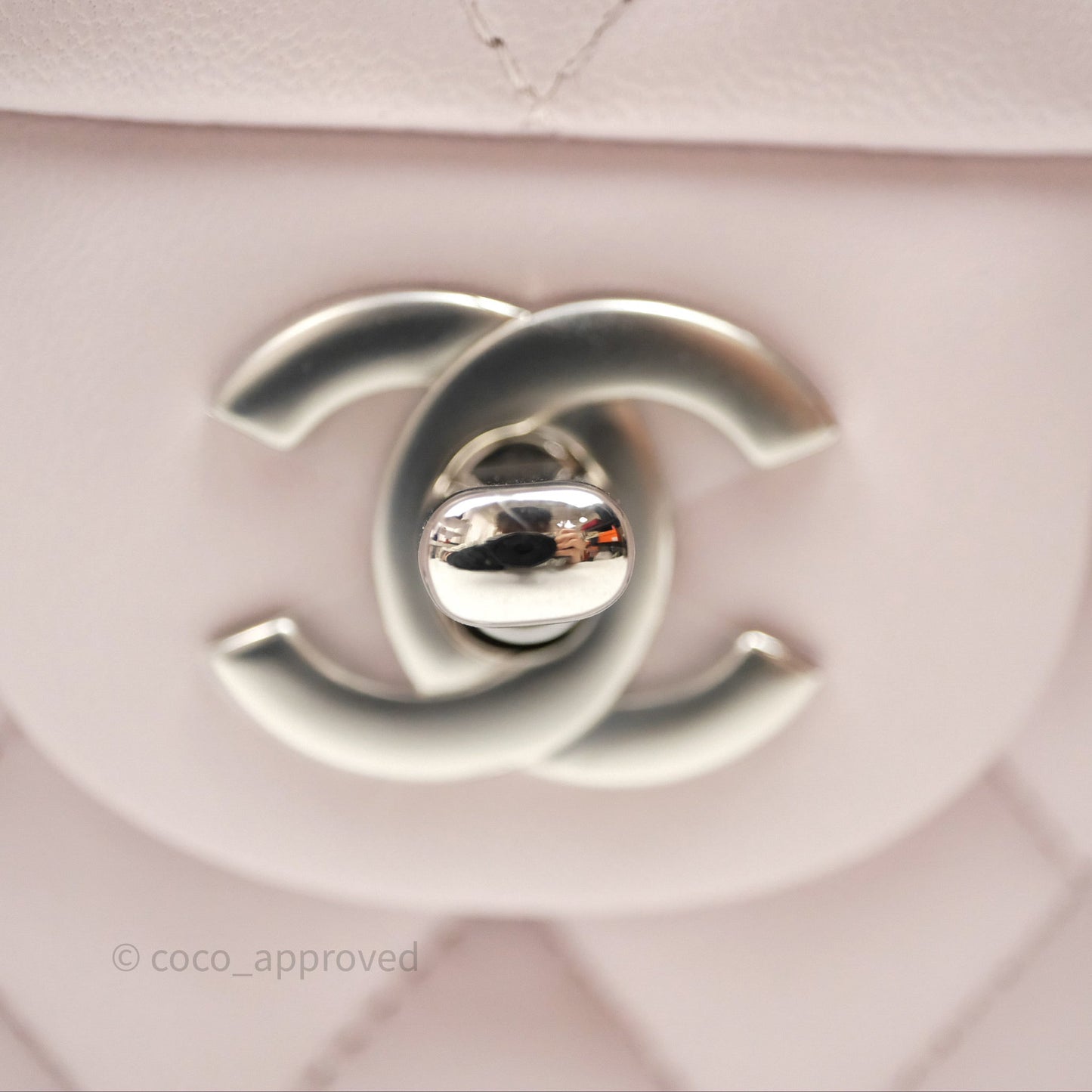 Chanel Small Classic Quilted Flap Lilac Lambskin Silver Hardware