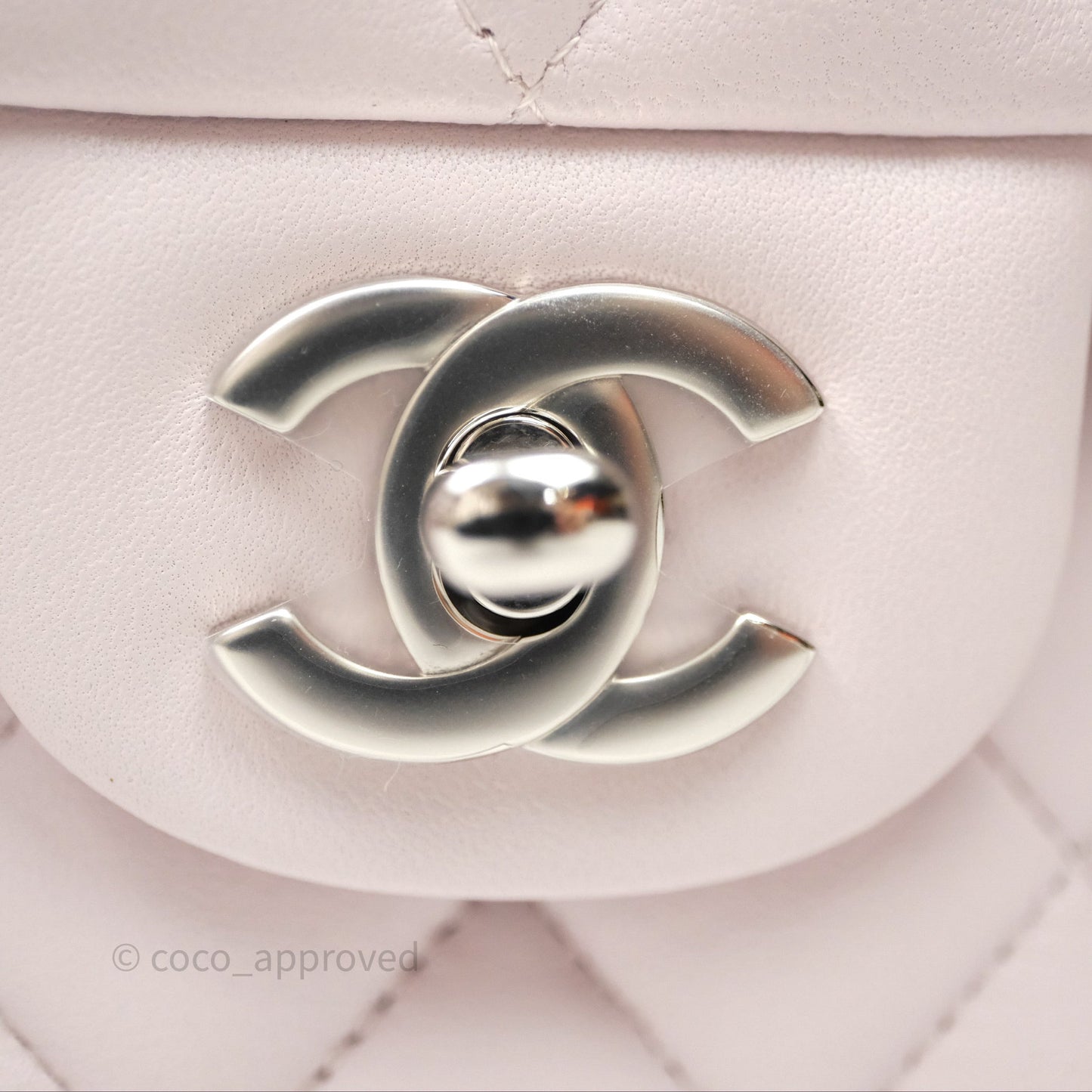 Chanel Small Classic Quilted Flap Lilac Lambskin Silver Hardware