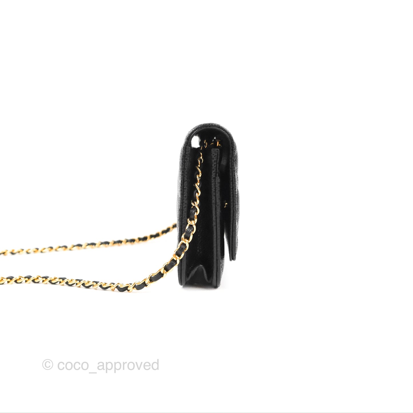 Chanel Quilted Classic WOC Black Caviar Gold Hardware