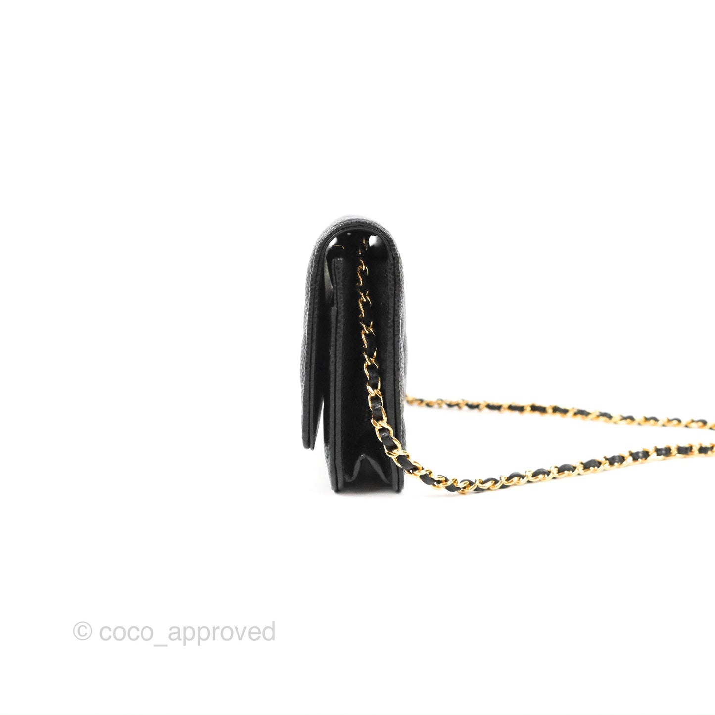 Chanel Quilted Classic WOC Black Caviar Gold Hardware