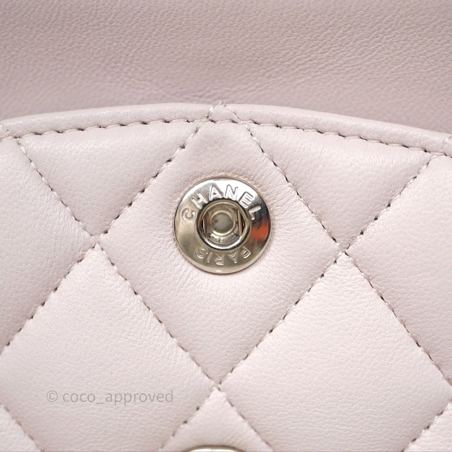 Chanel Small Classic Quilted Flap Lilac Lambskin Silver Hardware