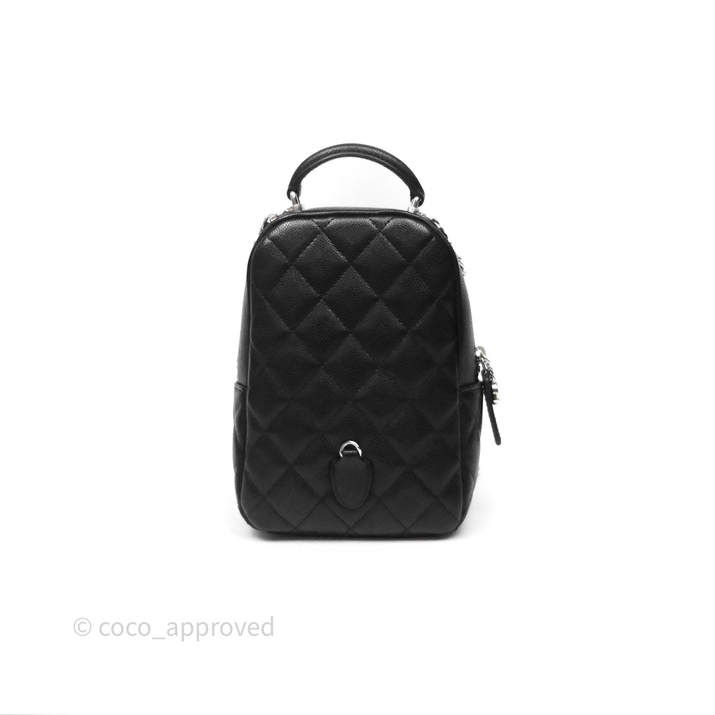Chanel Classic Mini Backpack Black Caviar Silver Hardware