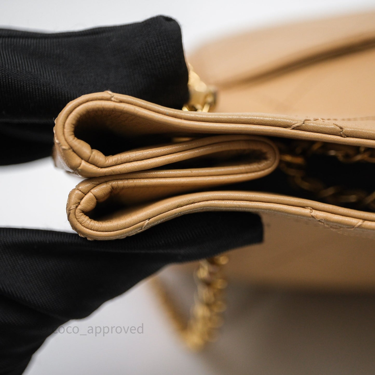 Chanel Drawstring Bucket Bag Beige Calfskin Mixed Hardware