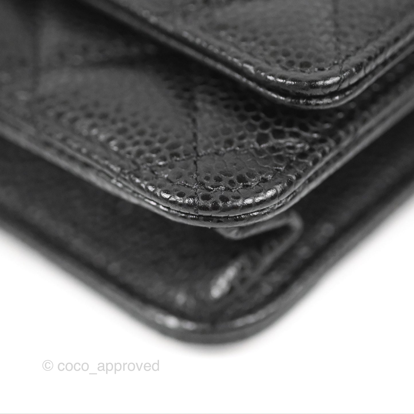 Chanel Quilted Classic WOC Black Caviar Gold Hardware