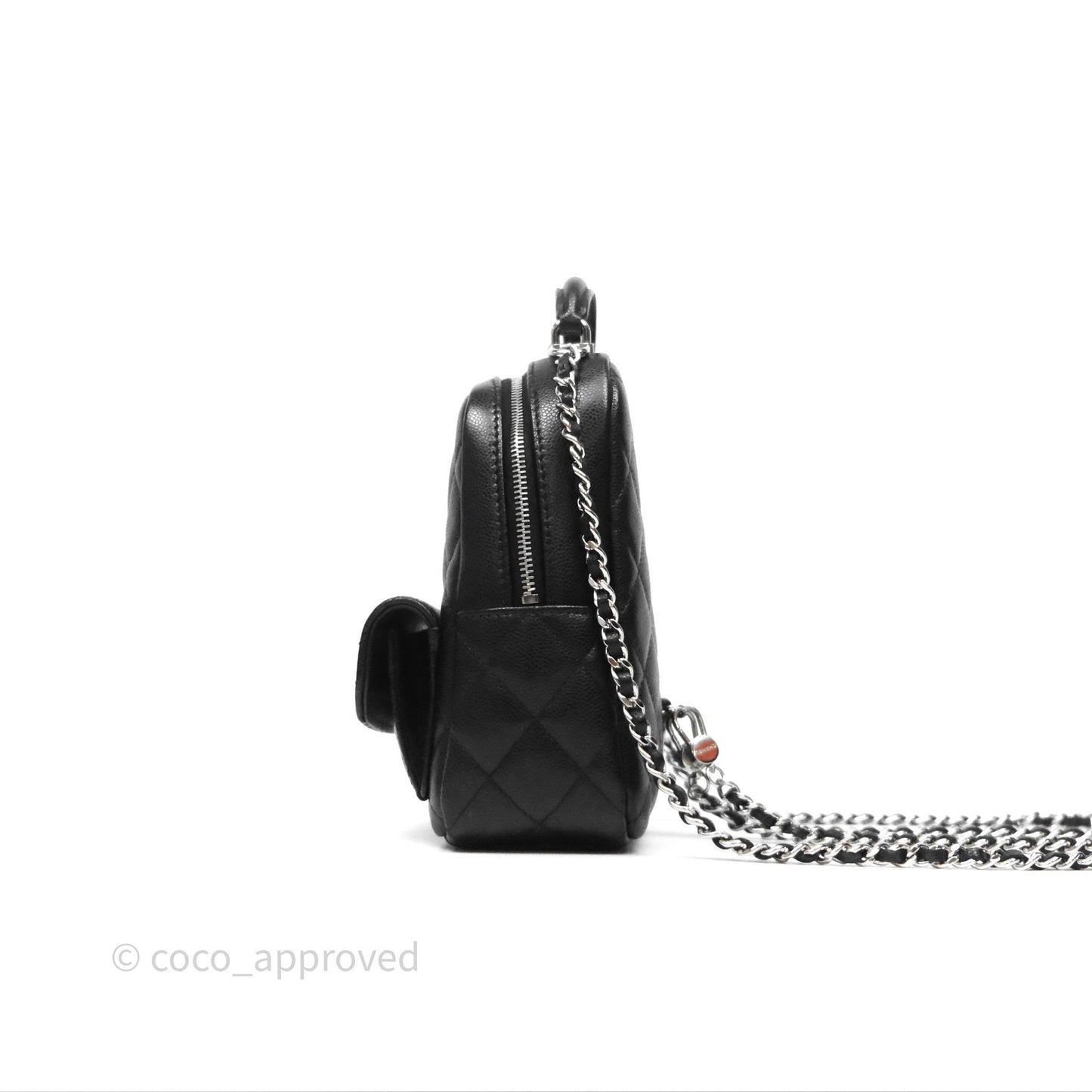 Chanel Classic Mini Backpack Black Caviar Silver Hardware