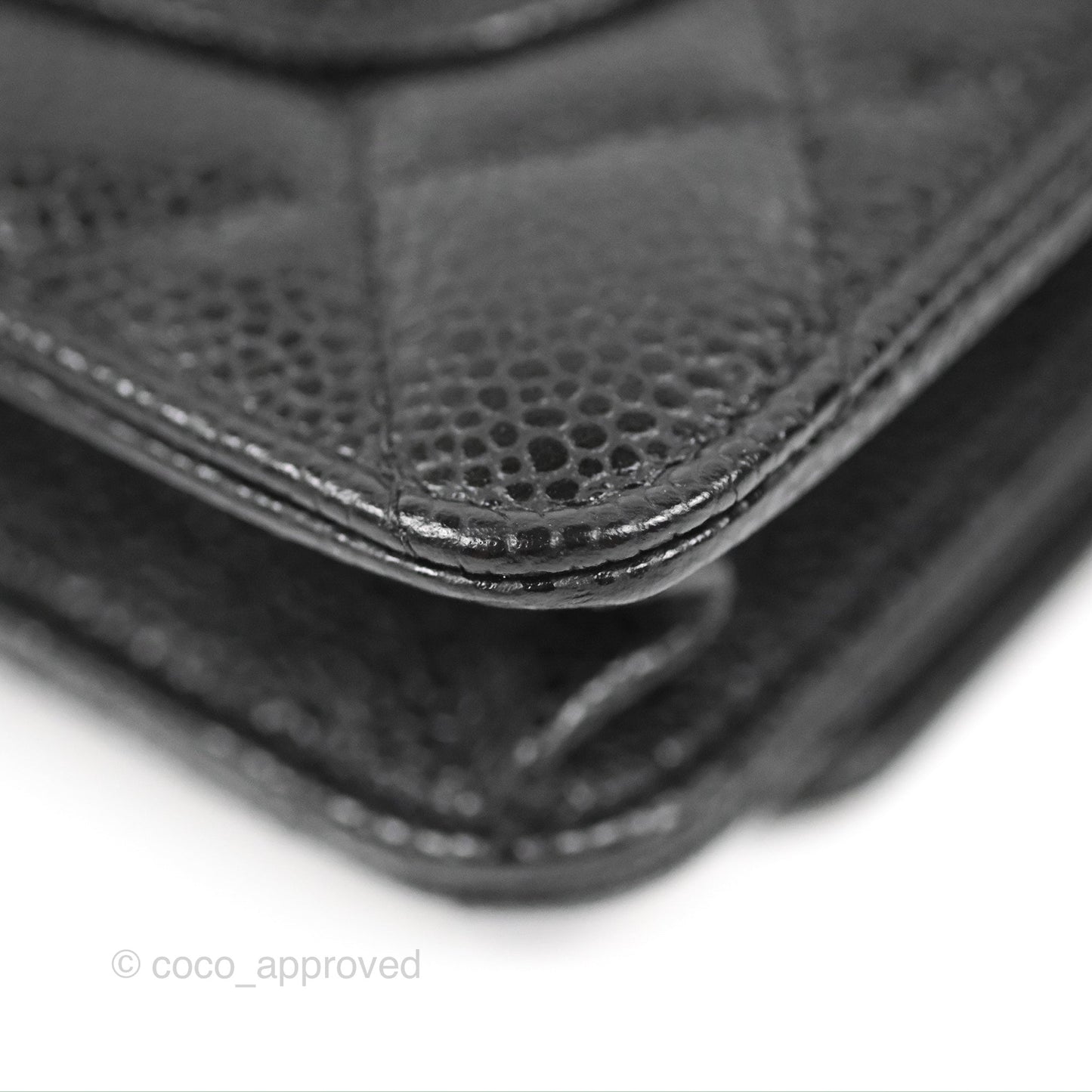 Chanel Quilted Classic WOC Black Caviar Gold Hardware