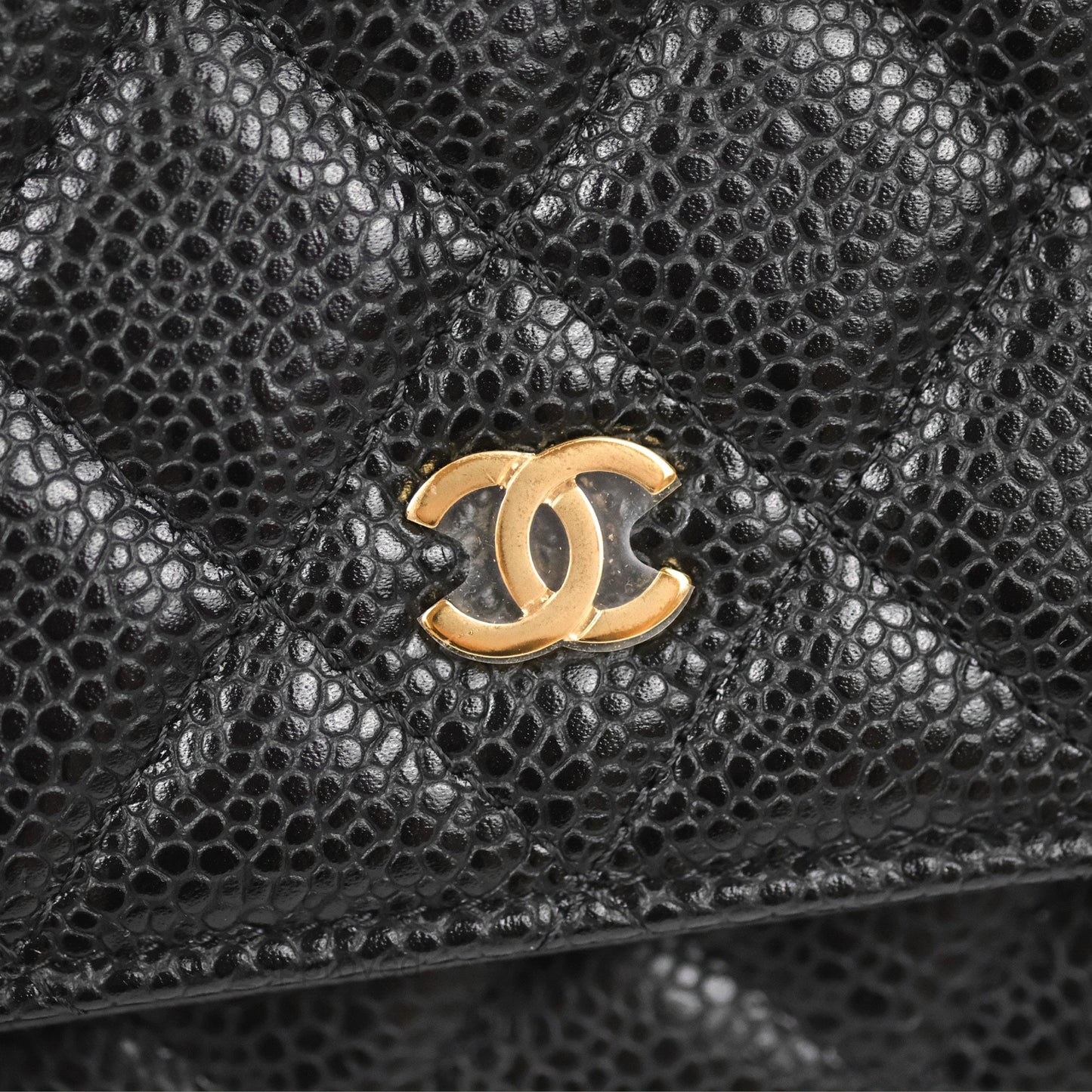 Chanel Quilted Classic WOC Black Caviar Gold Hardware