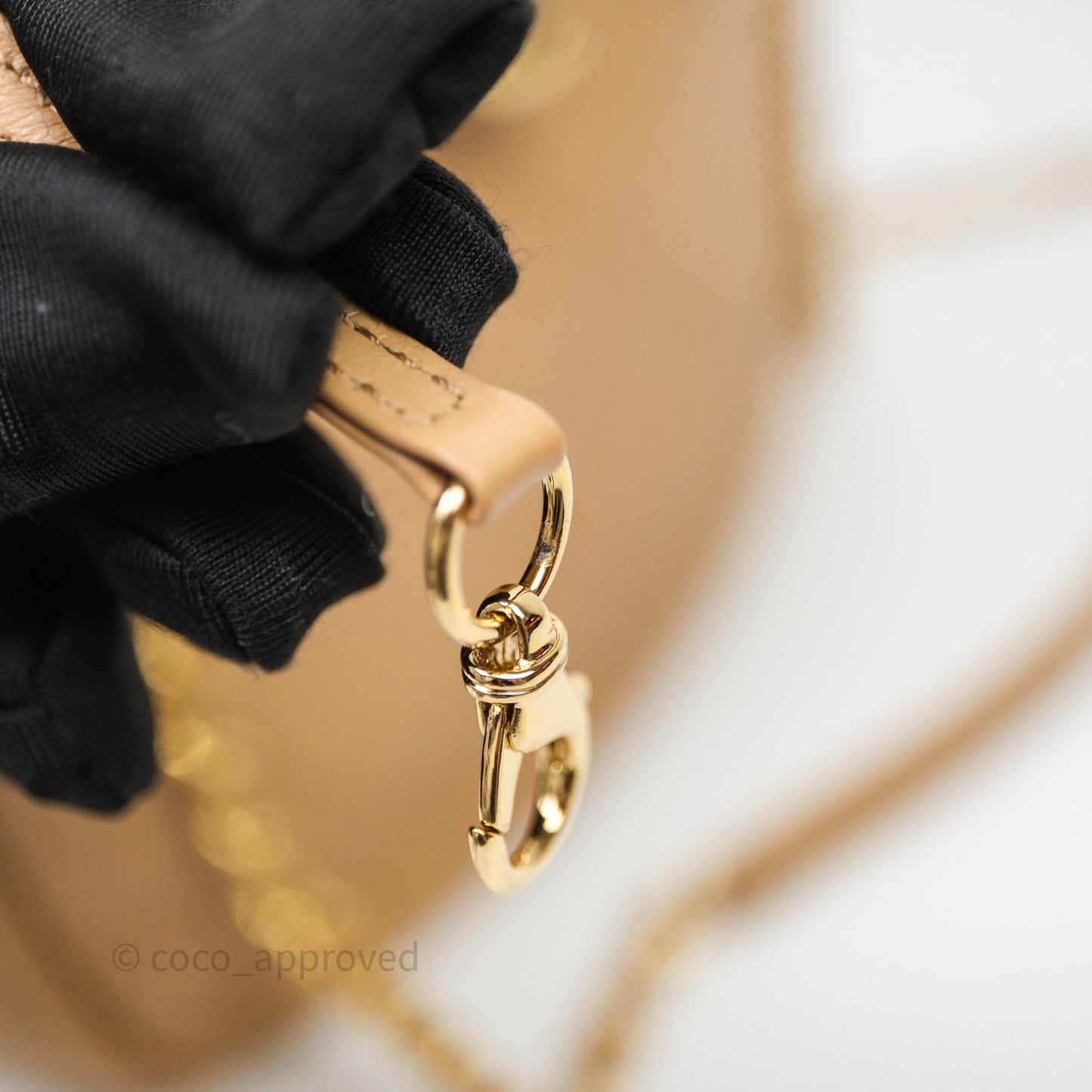 Chanel Drawstring Bucket Bag Beige Calfskin Mixed Hardware