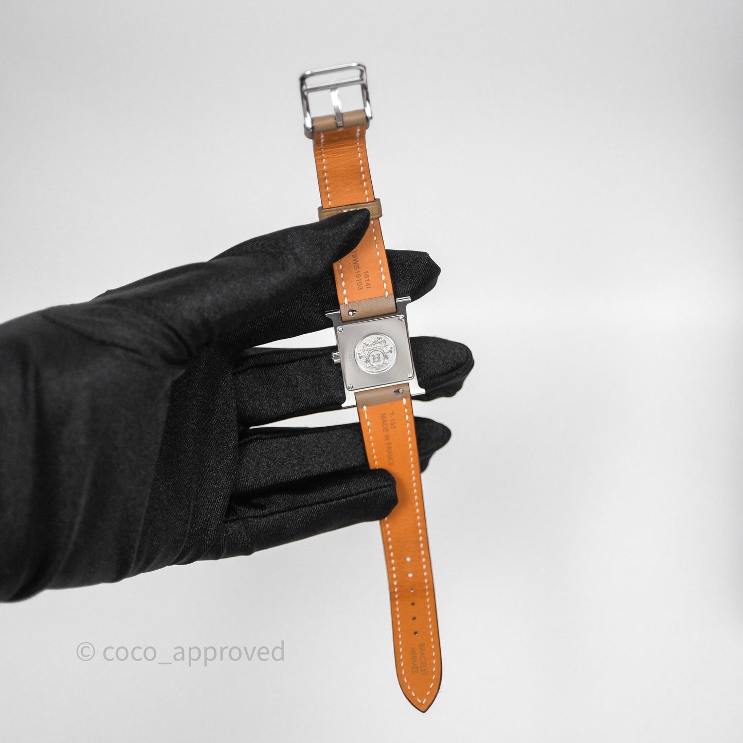 Hermès Heure H Watch Diamond Etoupe Swift Palladium Hardware