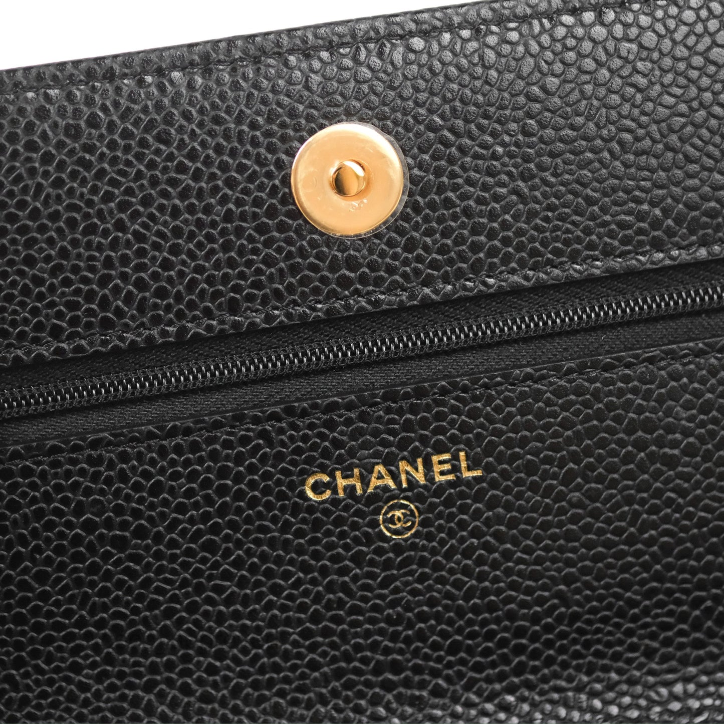 Chanel Quilted Classic WOC Black Caviar Gold Hardware