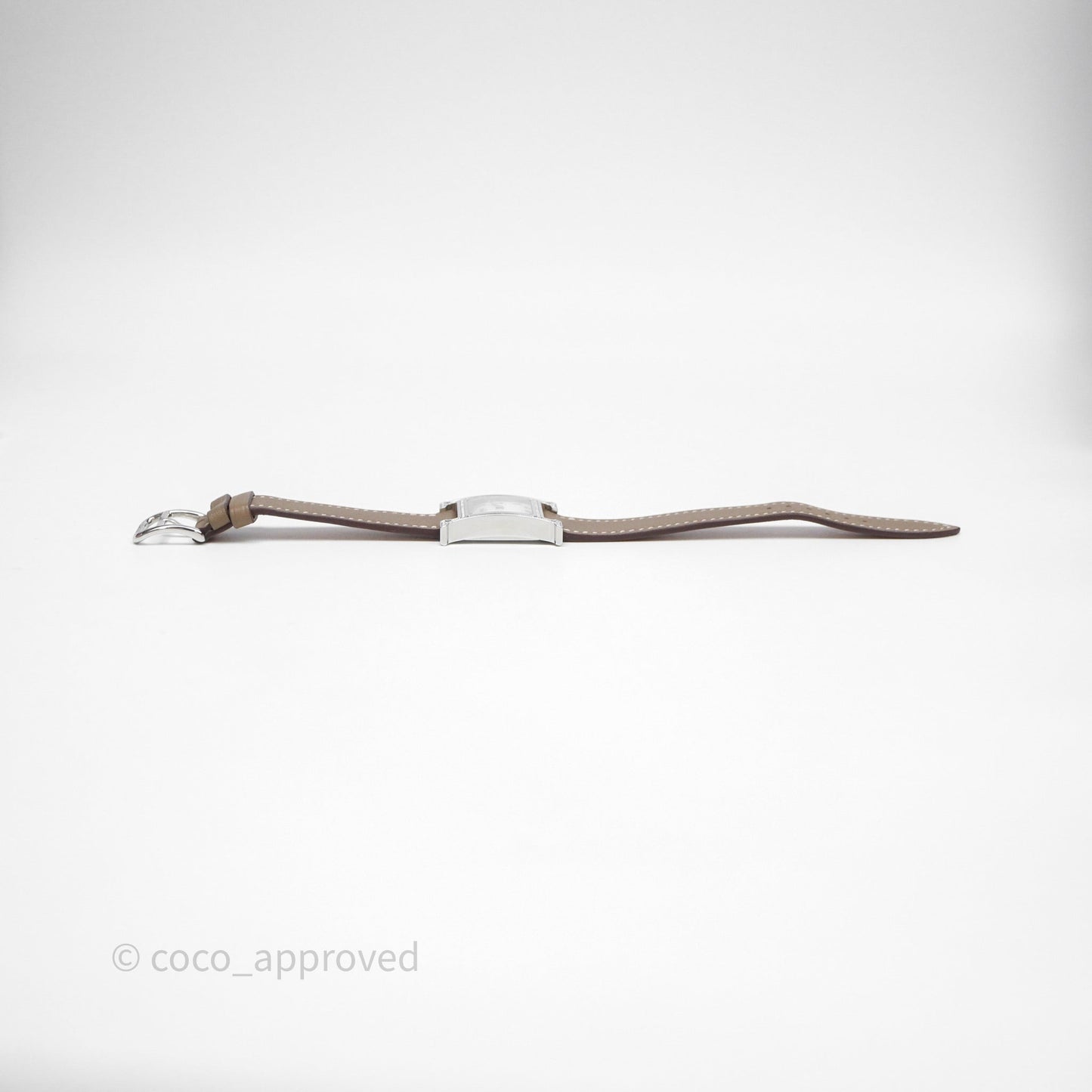 Hermès Heure H Watch Diamond Etoupe Swift Palladium Hardware