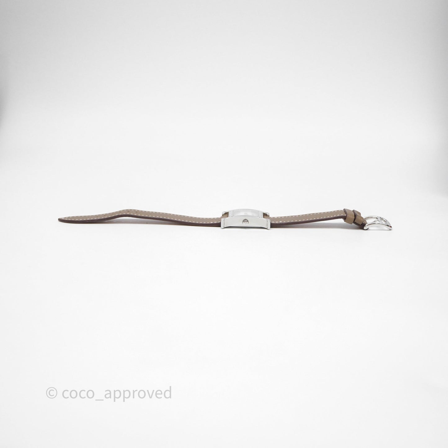 Hermès Heure H Watch Diamond Etoupe Swift Palladium Hardware