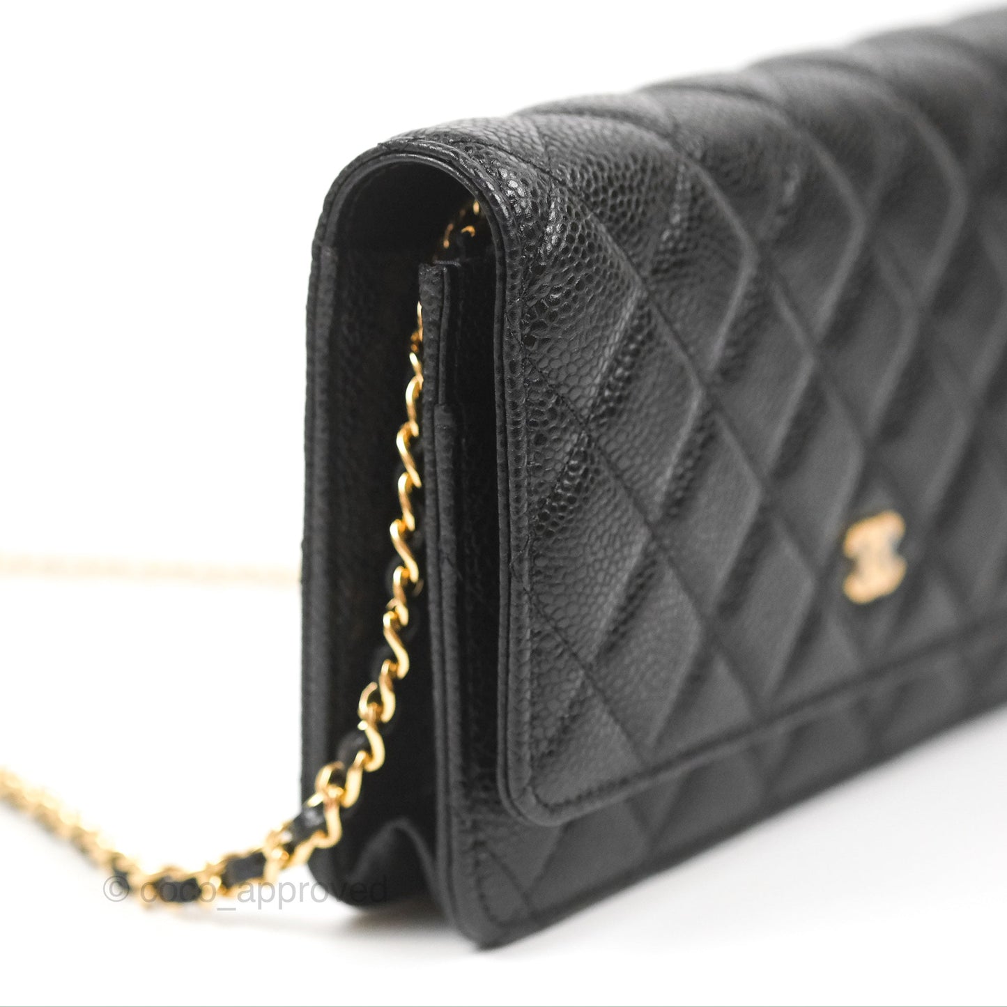 Chanel Quilted Classic WOC Black Caviar Gold Hardware