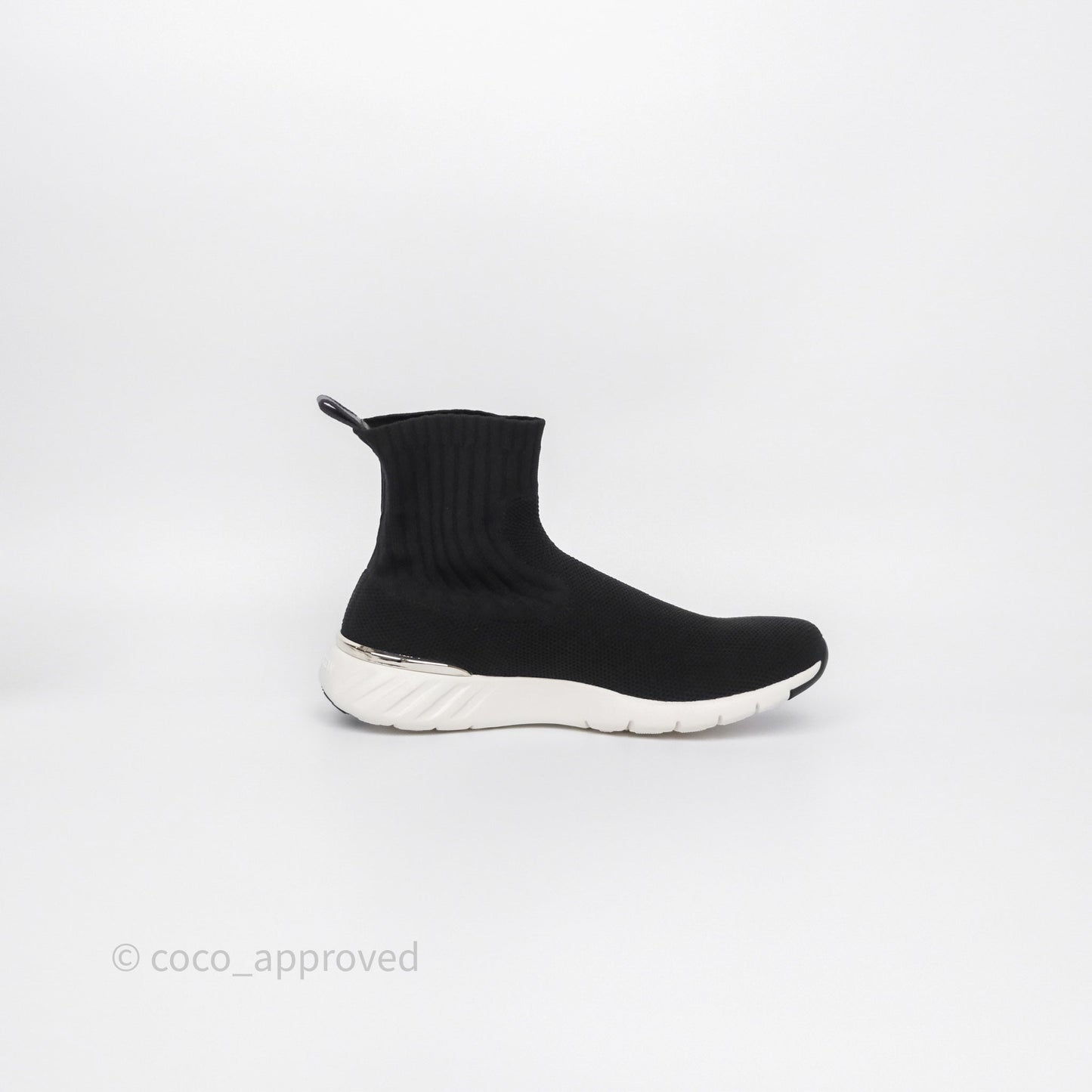 Louis Vuitton Black Knit Fabric High Top Sneakers Size 38