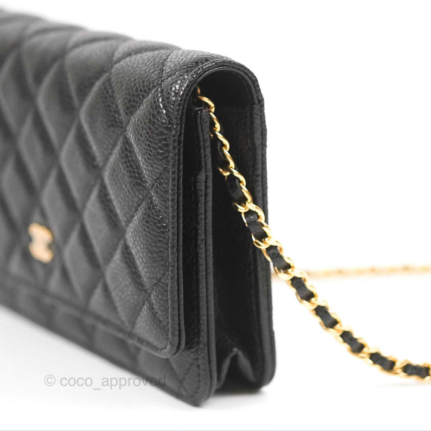 Chanel Quilted Classic WOC Black Caviar Gold Hardware