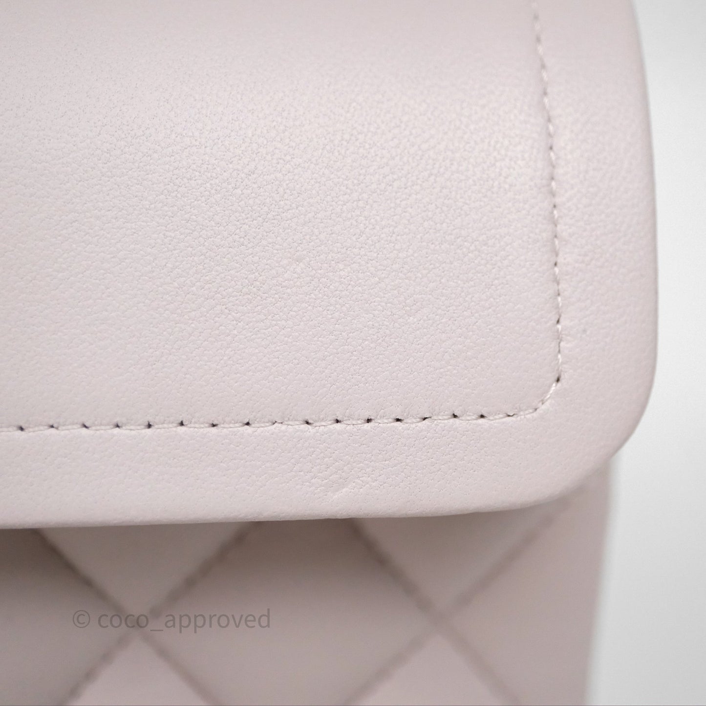 Chanel Small Classic Quilted Flap Lilac Lambskin Silver Hardware