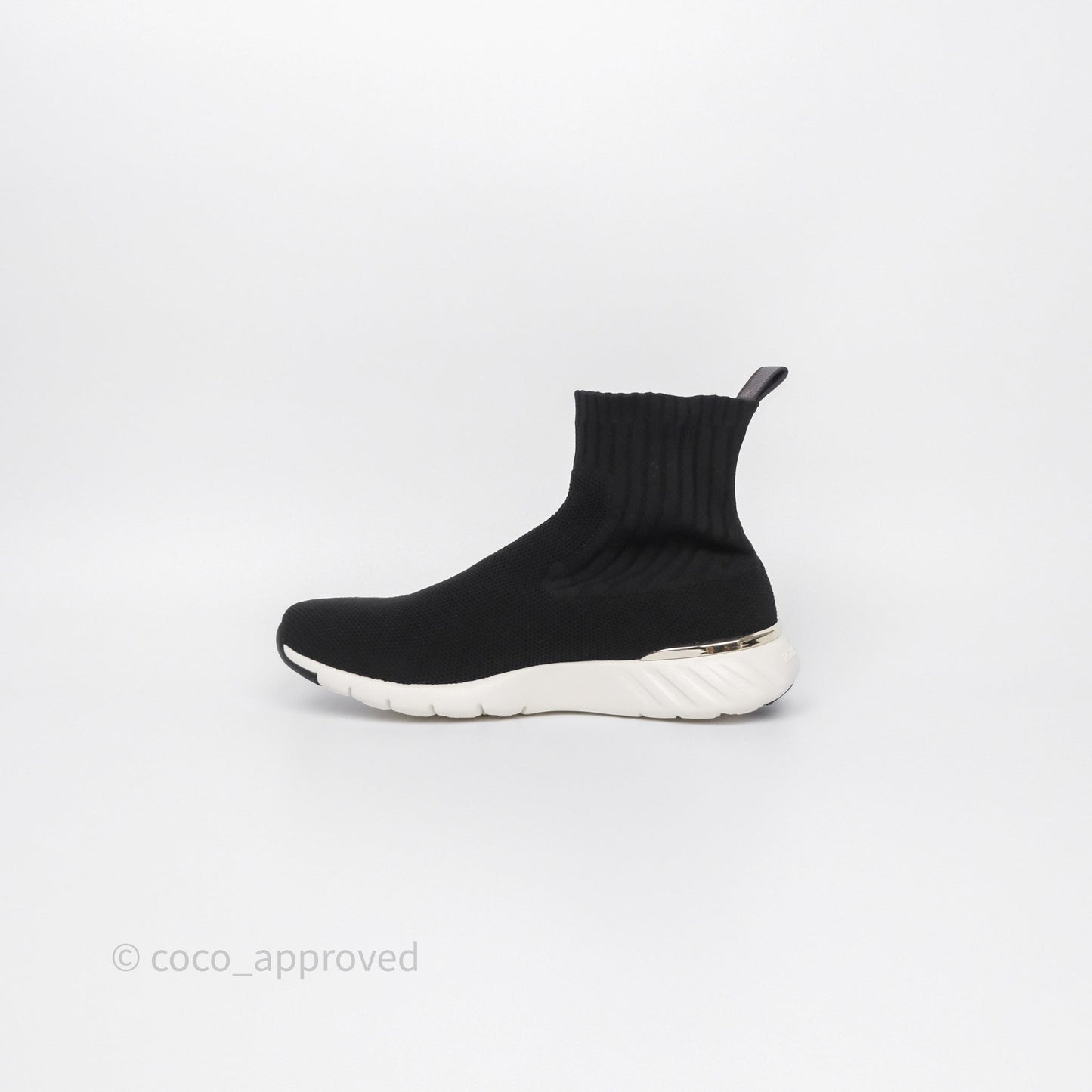 Louis Vuitton Black Knit Fabric High Top Sneakers Size 38
