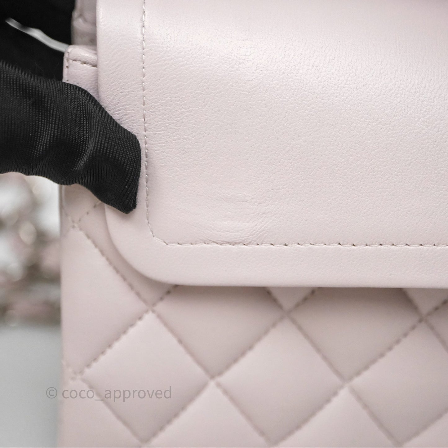 Chanel Small Classic Quilted Flap Lilac Lambskin Silver Hardware