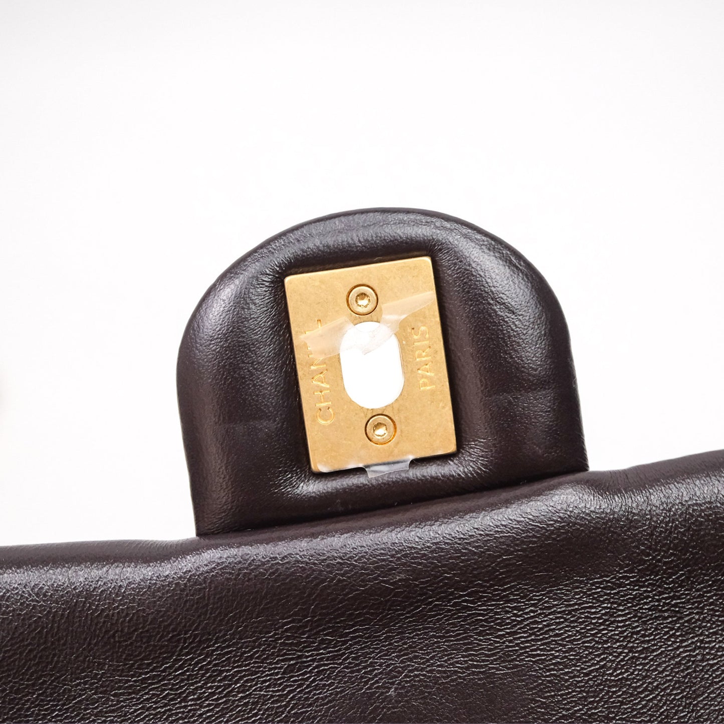 Chanel Small All Slide Adjustable Chain Flap Bag Dark Brown Lambskin Aged Gold Hardware