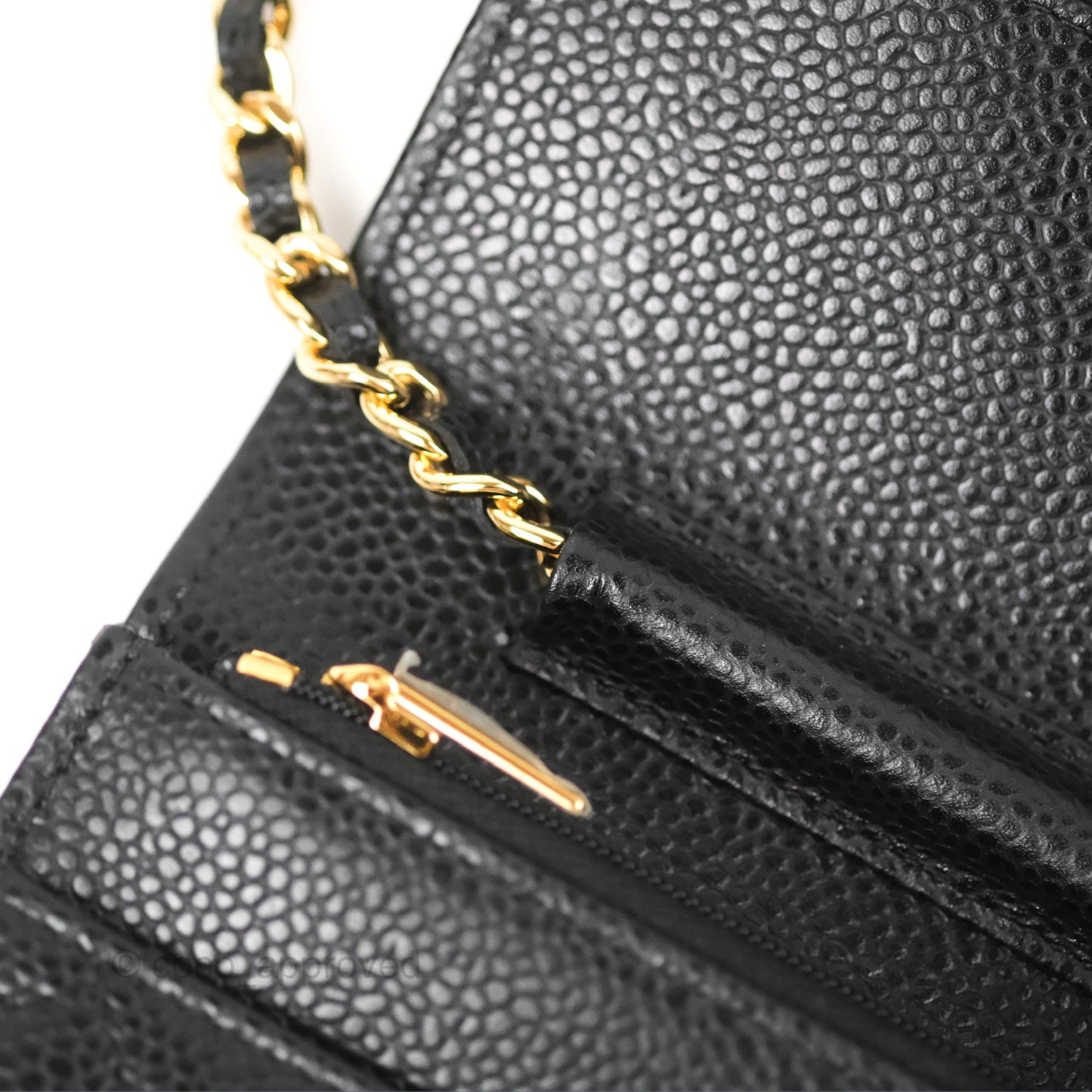 Chanel Quilted Classic WOC Black Caviar Gold Hardware