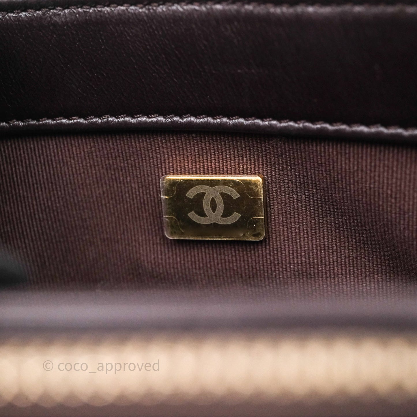 Chanel Small All Slide Adjustable Chain Flap Bag Dark Brown Lambskin Aged Gold Hardware