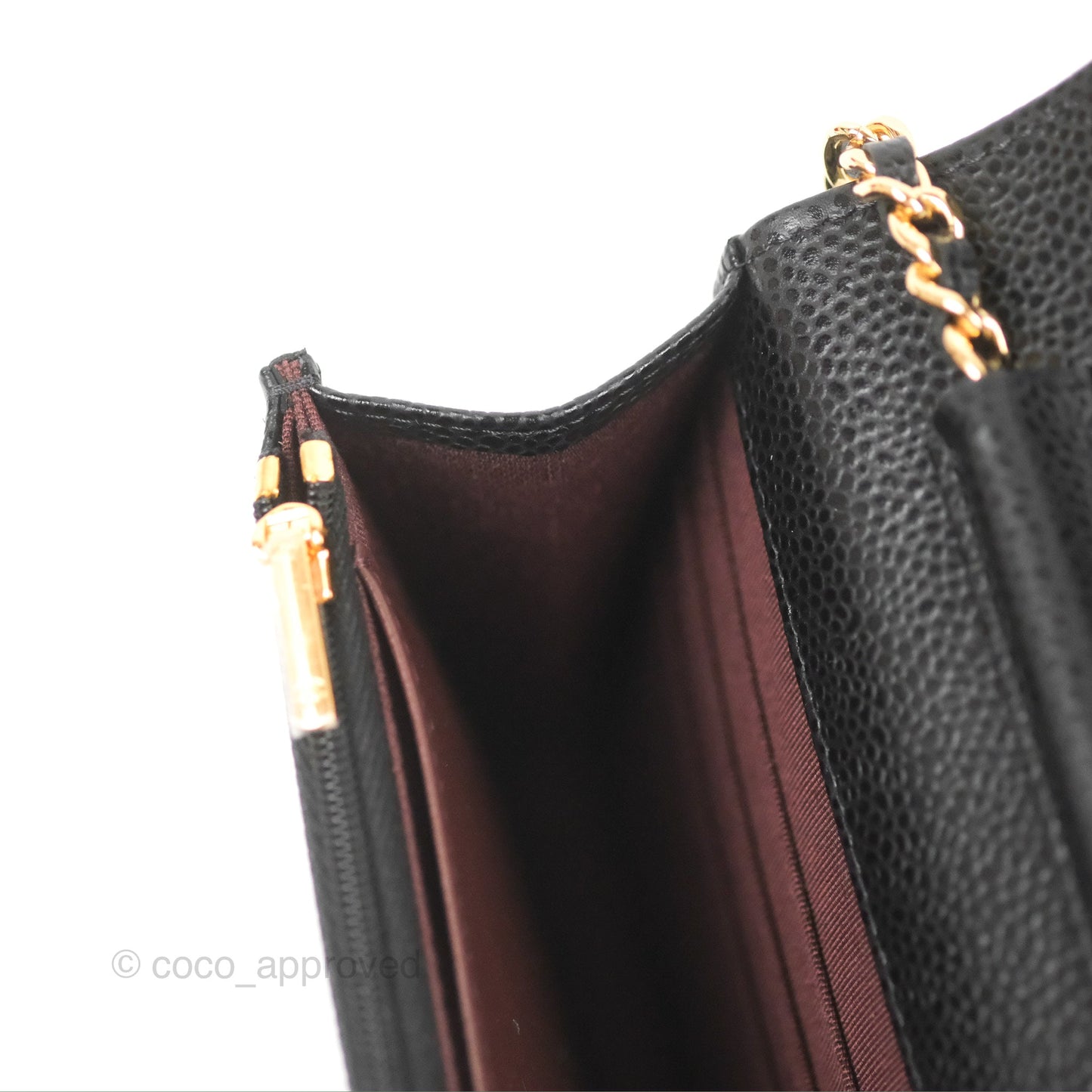 Chanel Quilted Classic WOC Black Caviar Gold Hardware