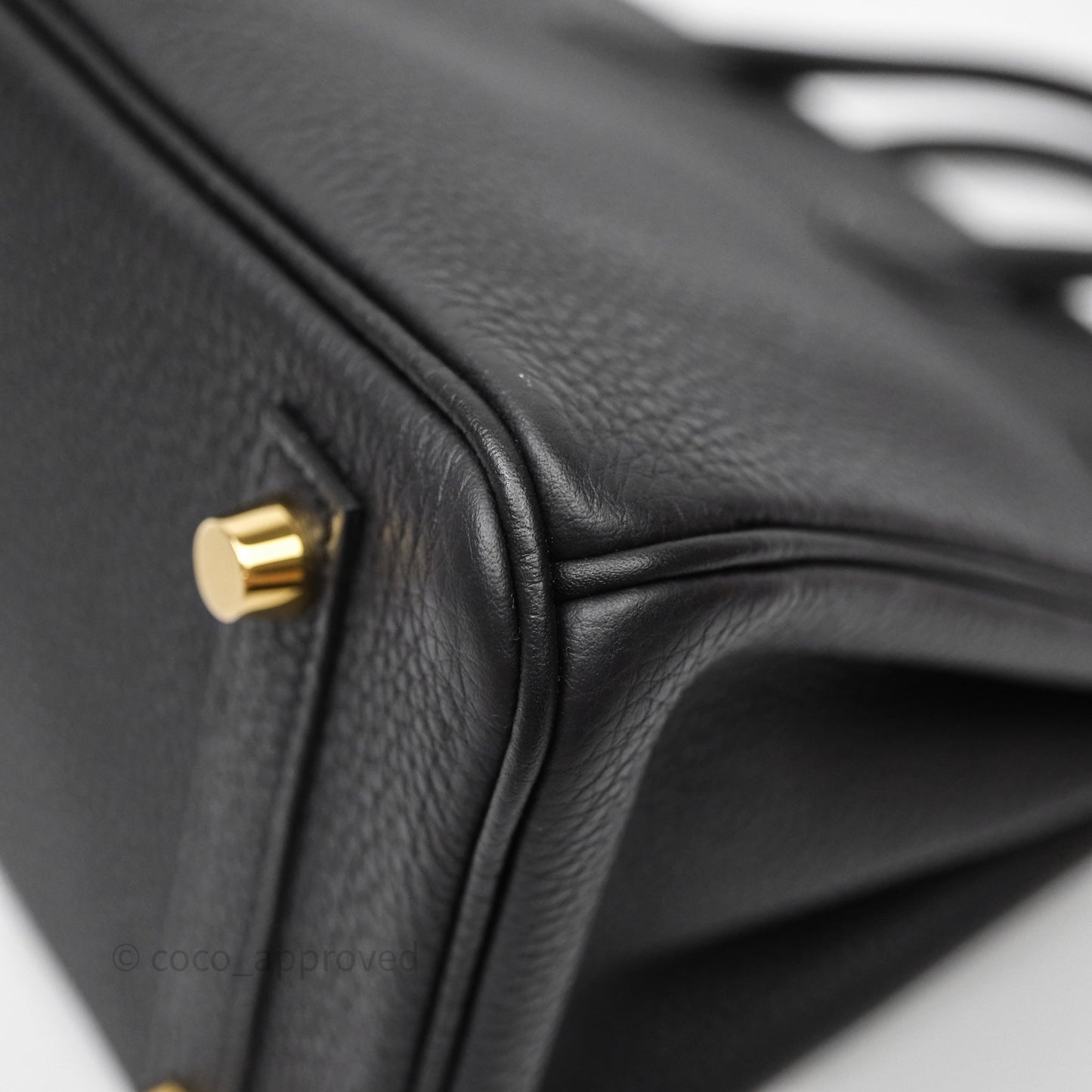Hermes Birkin 25 Black Noir 89 Togo Gold Hardware