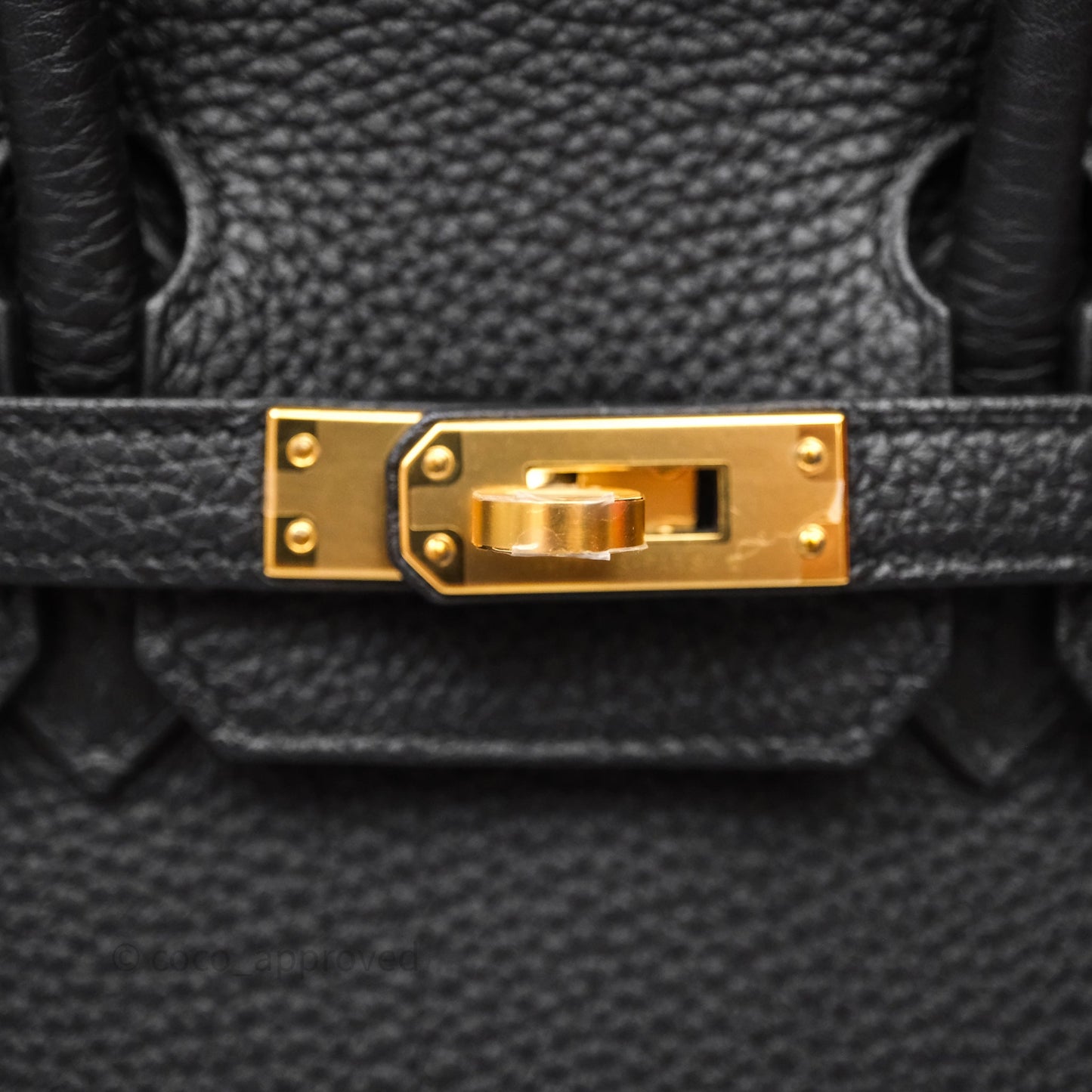 Hermes Birkin 25 Black Noir 89 Togo Gold Hardware