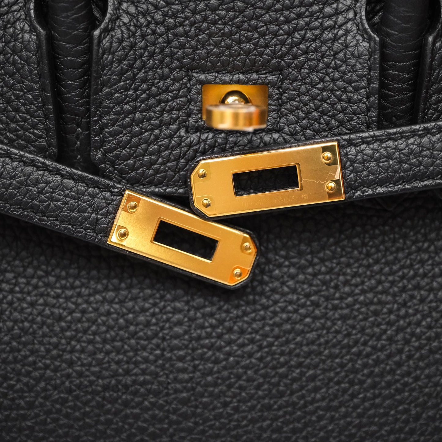 Hermes Birkin 25 Black Noir 89 Togo Gold Hardware