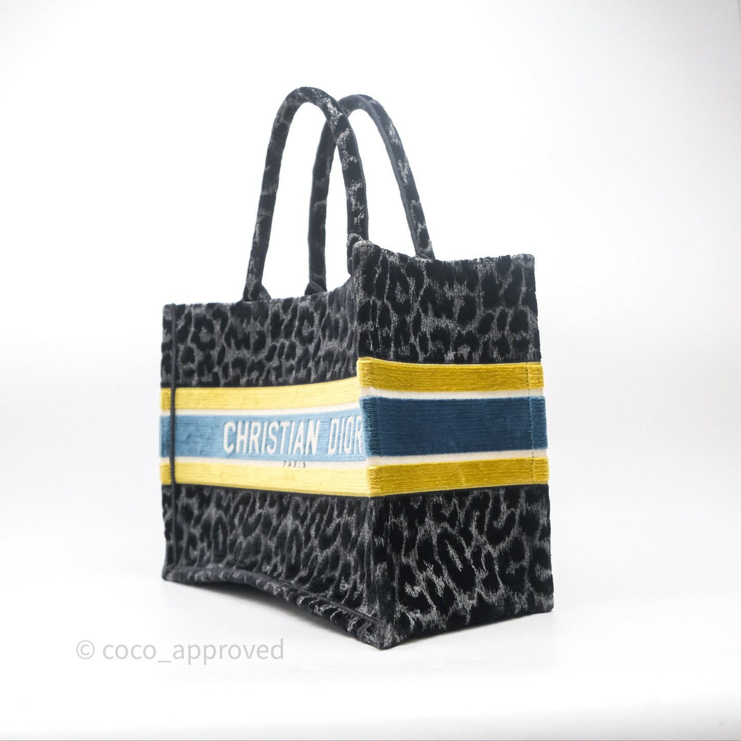 Christian Dior Christian Dior Leopard Velvet Book Tote