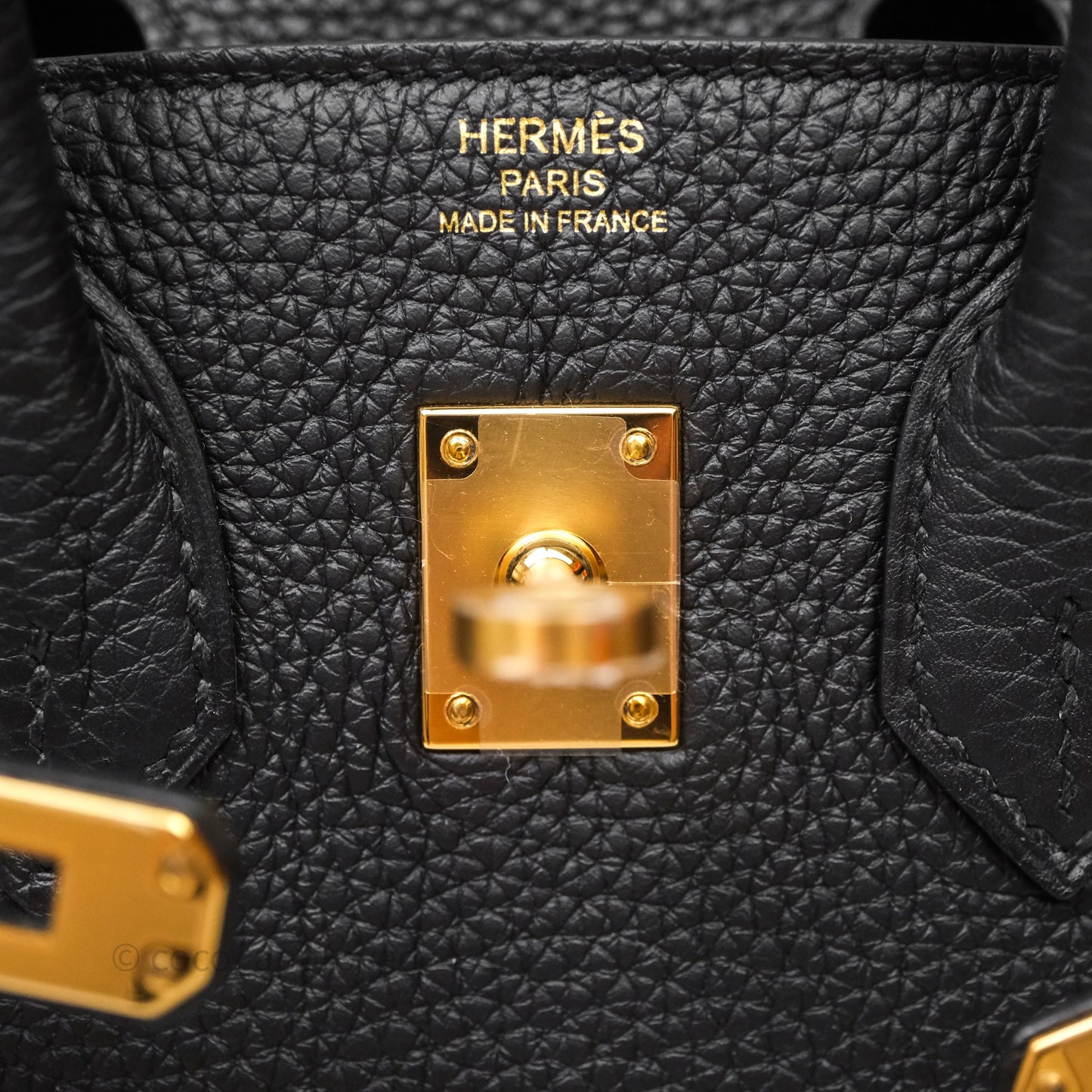 Hermes Birkin 25 Black Noir 89 Togo Gold Hardware