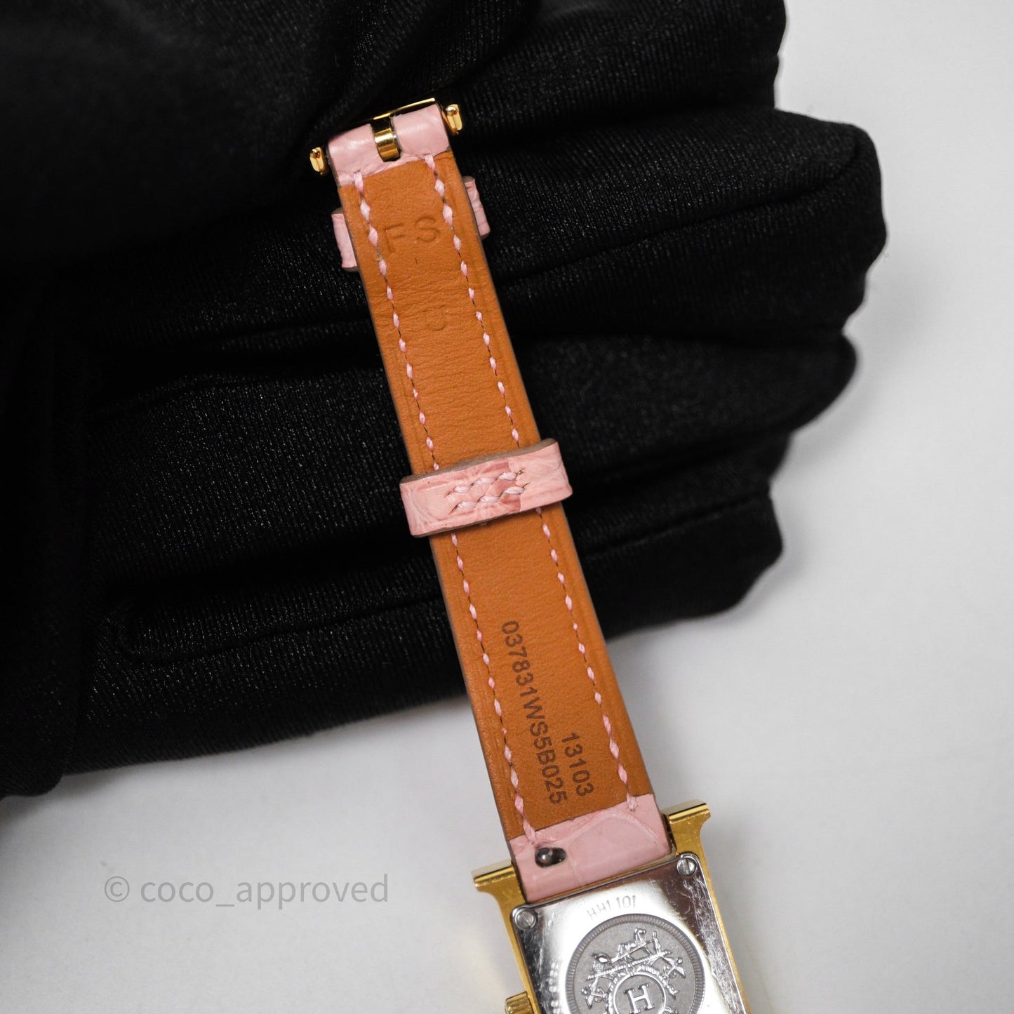 Hermès Heure H TPM Watch Alligator Gold Hardware