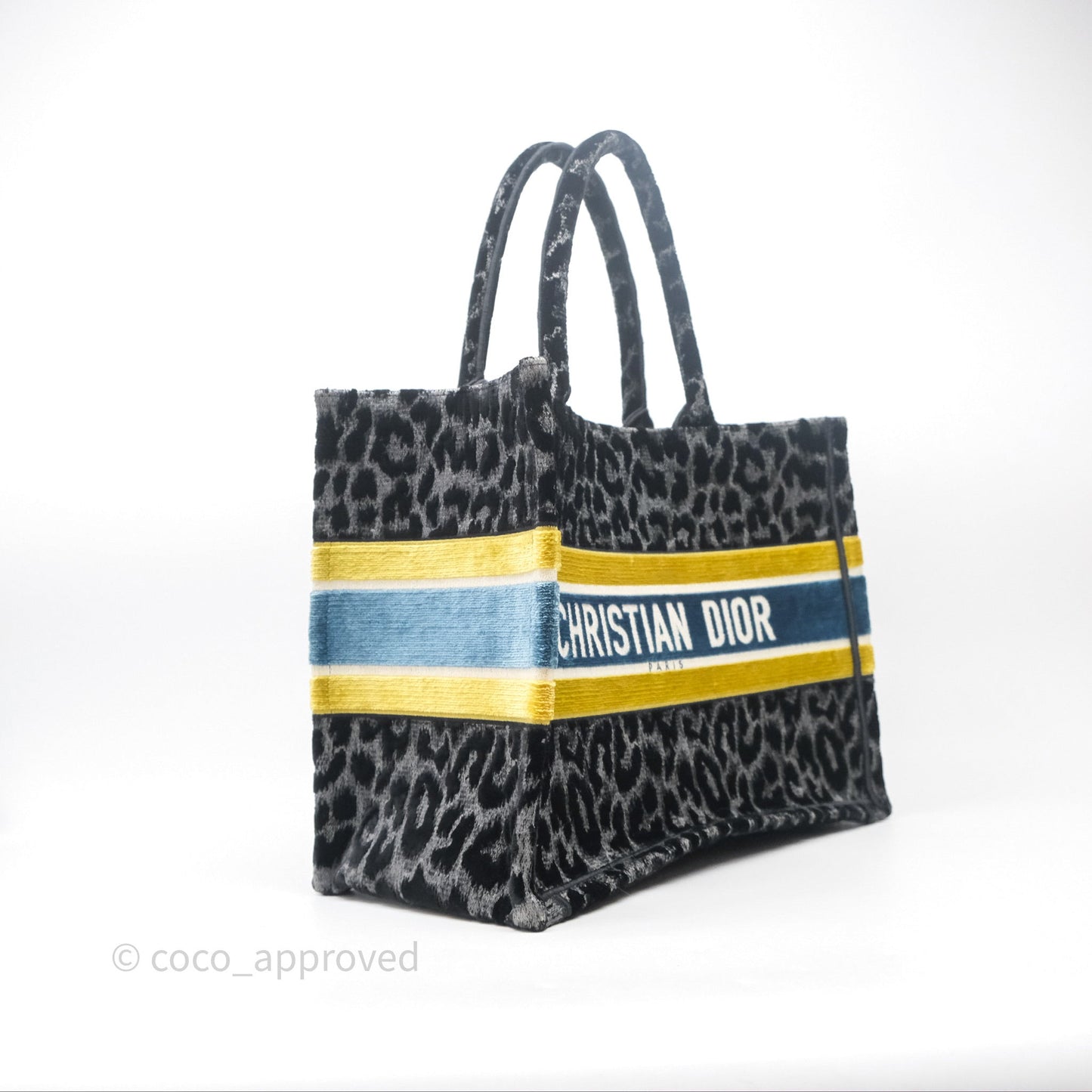 Christian Dior Christian Dior Leopard Velvet Book Tote