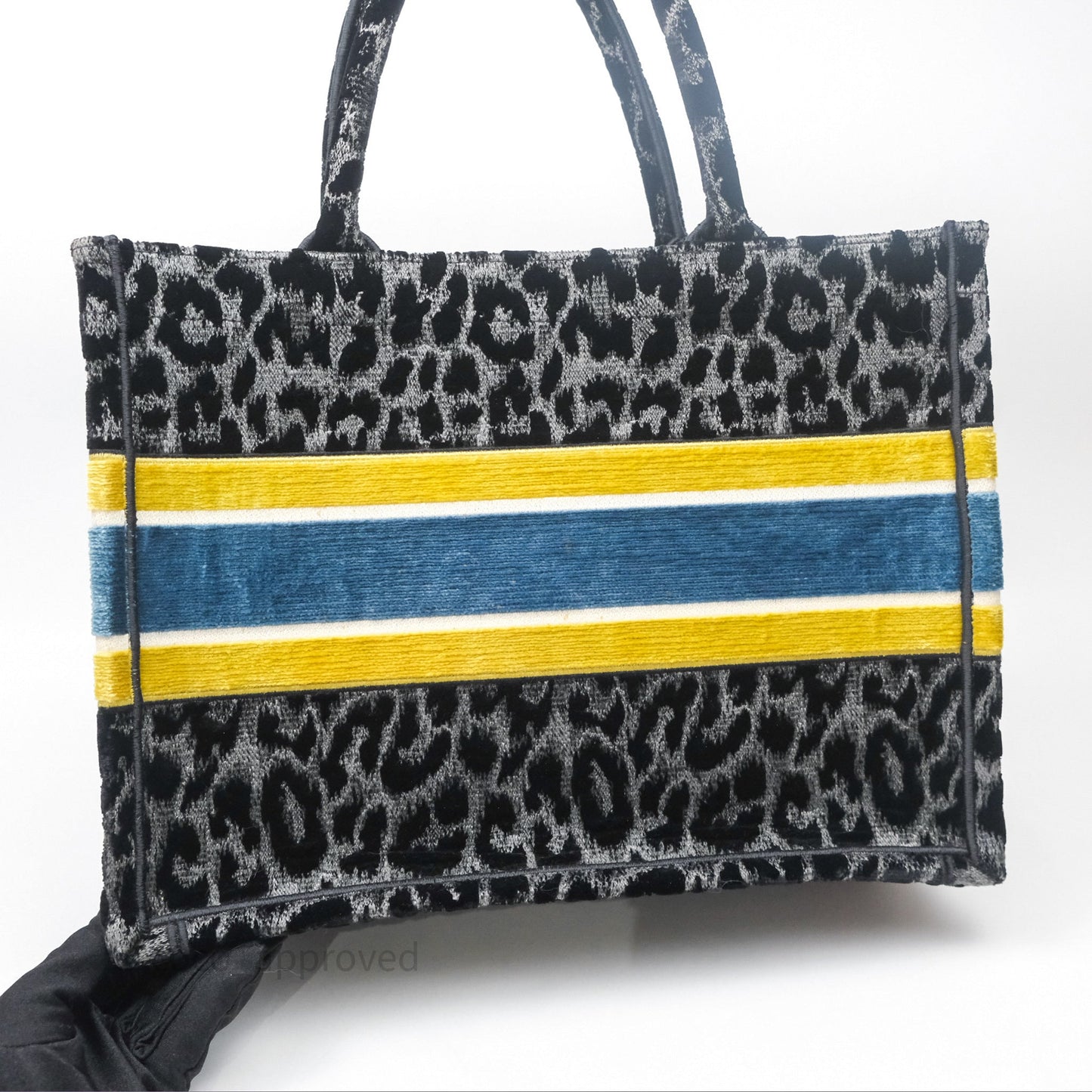 Christian Dior Christian Dior Leopard Velvet Book Tote
