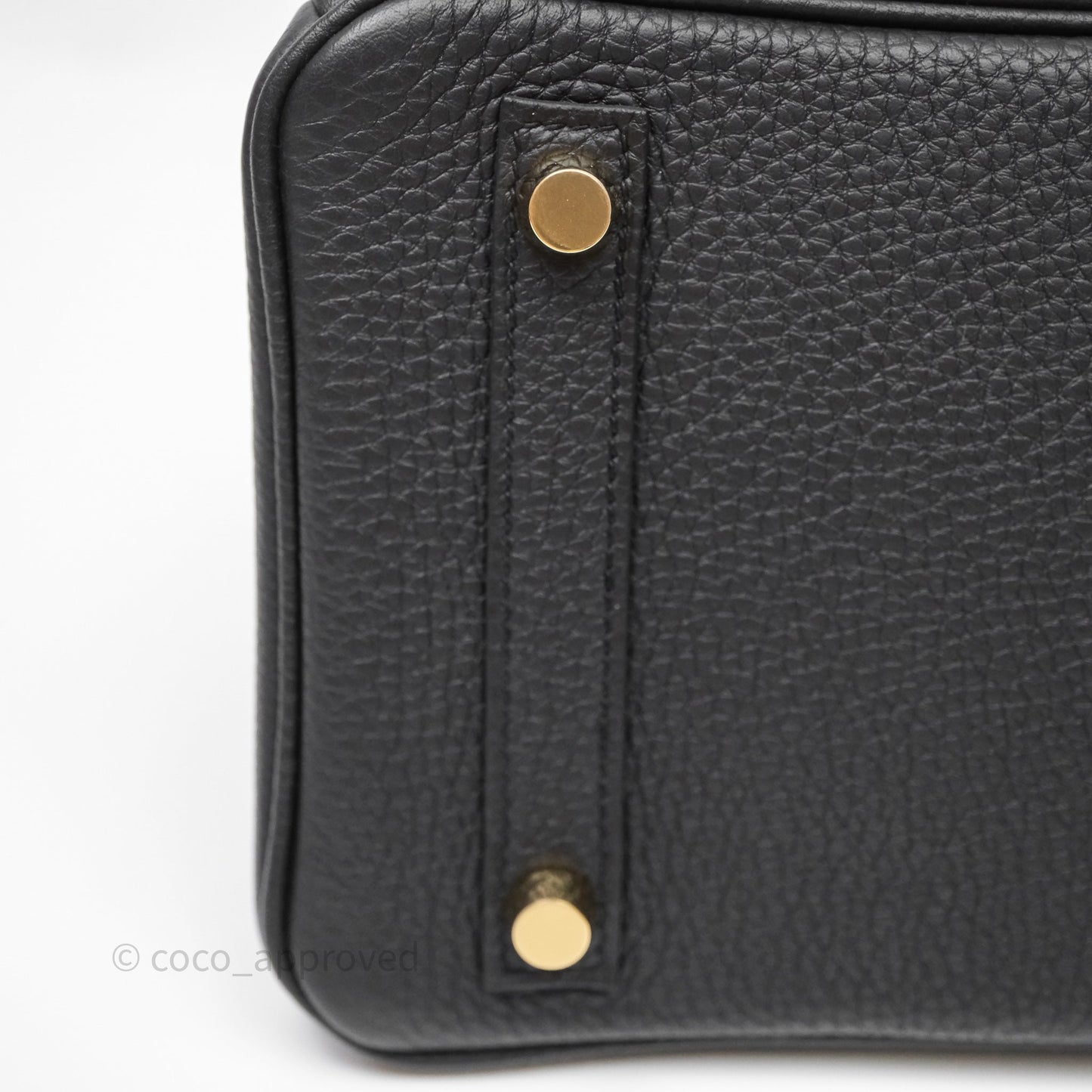 Hermes Birkin 25 Black Noir 89 Togo Gold Hardware
