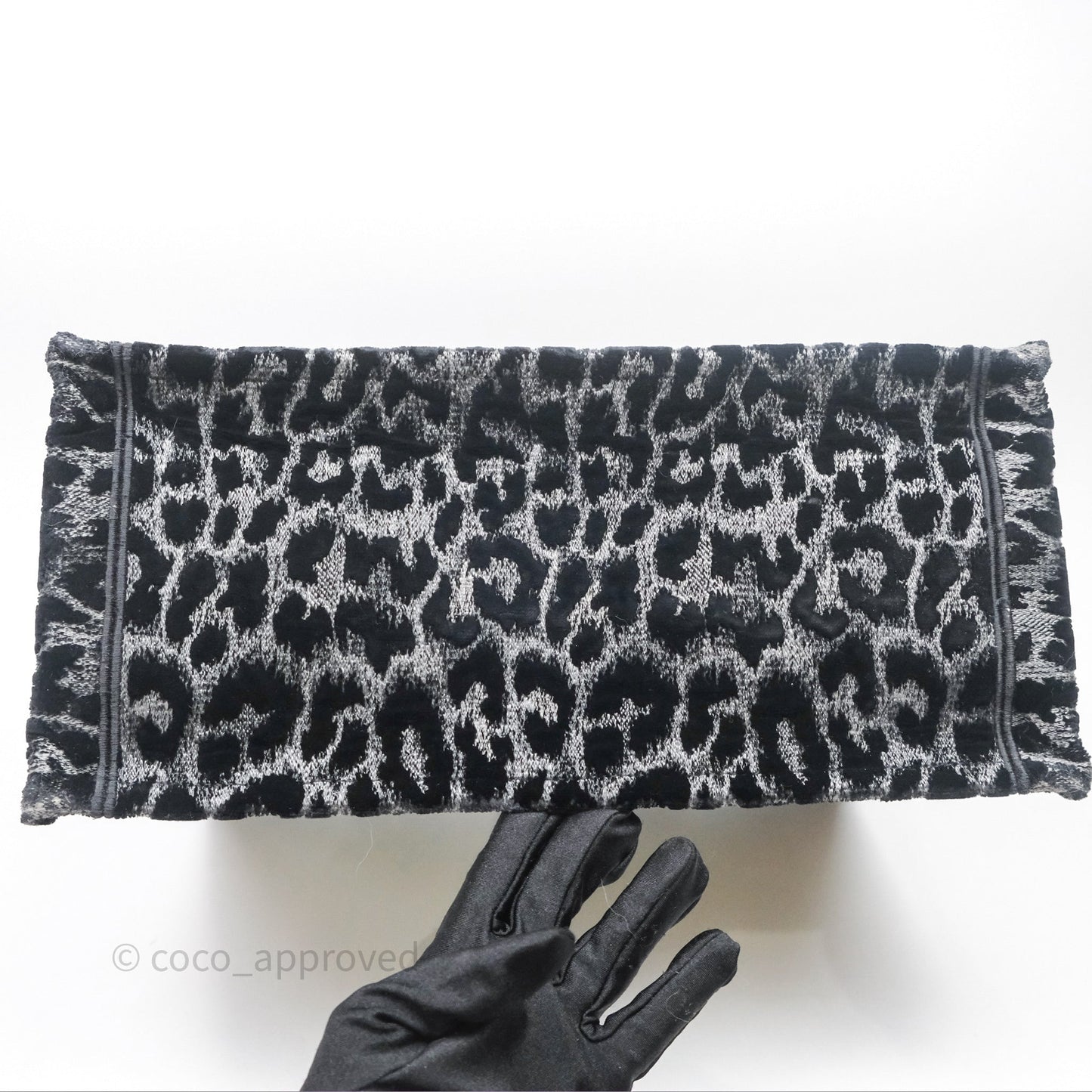 Christian Dior Christian Dior Leopard Velvet Book Tote