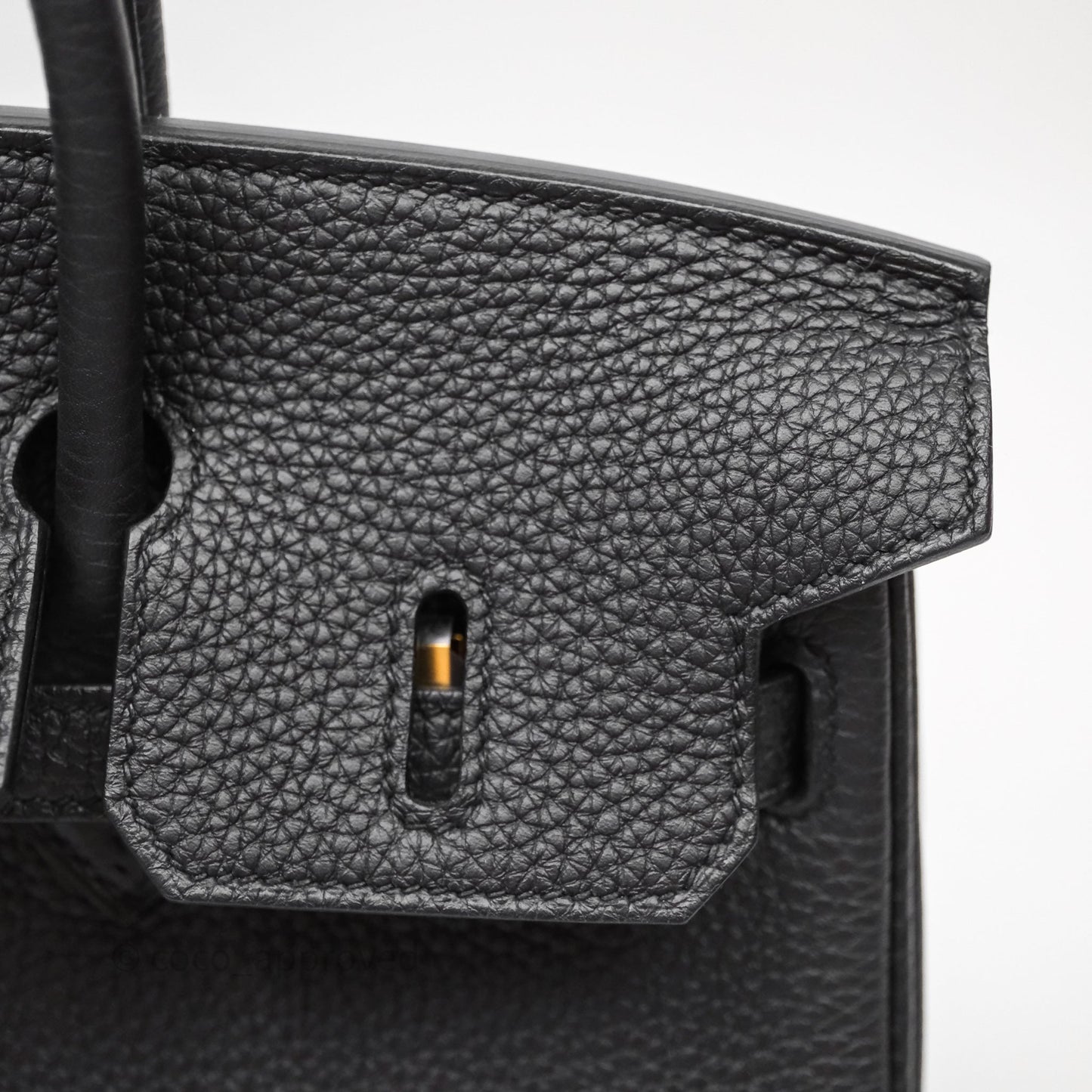 Hermes Birkin 25 Black Noir 89 Togo Gold Hardware