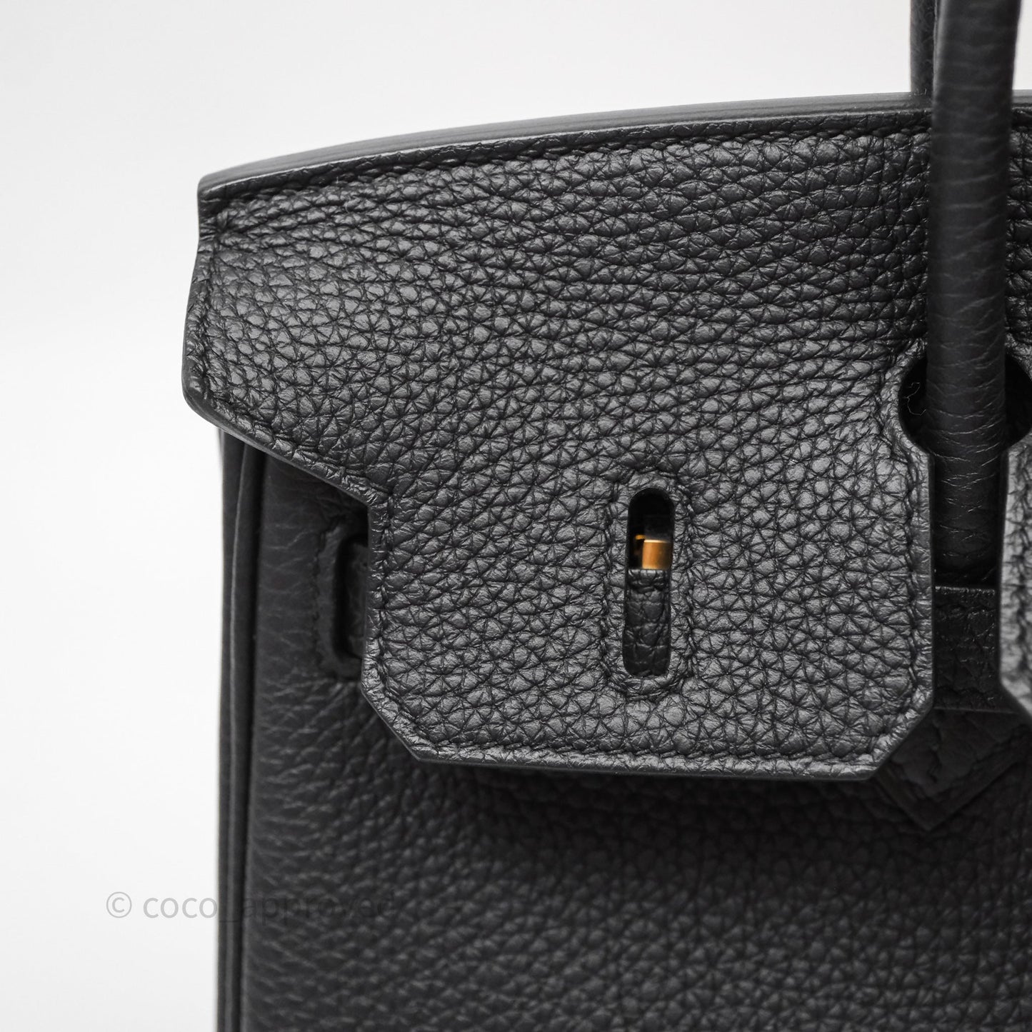 Hermes Birkin 25 Black Noir 89 Togo Gold Hardware