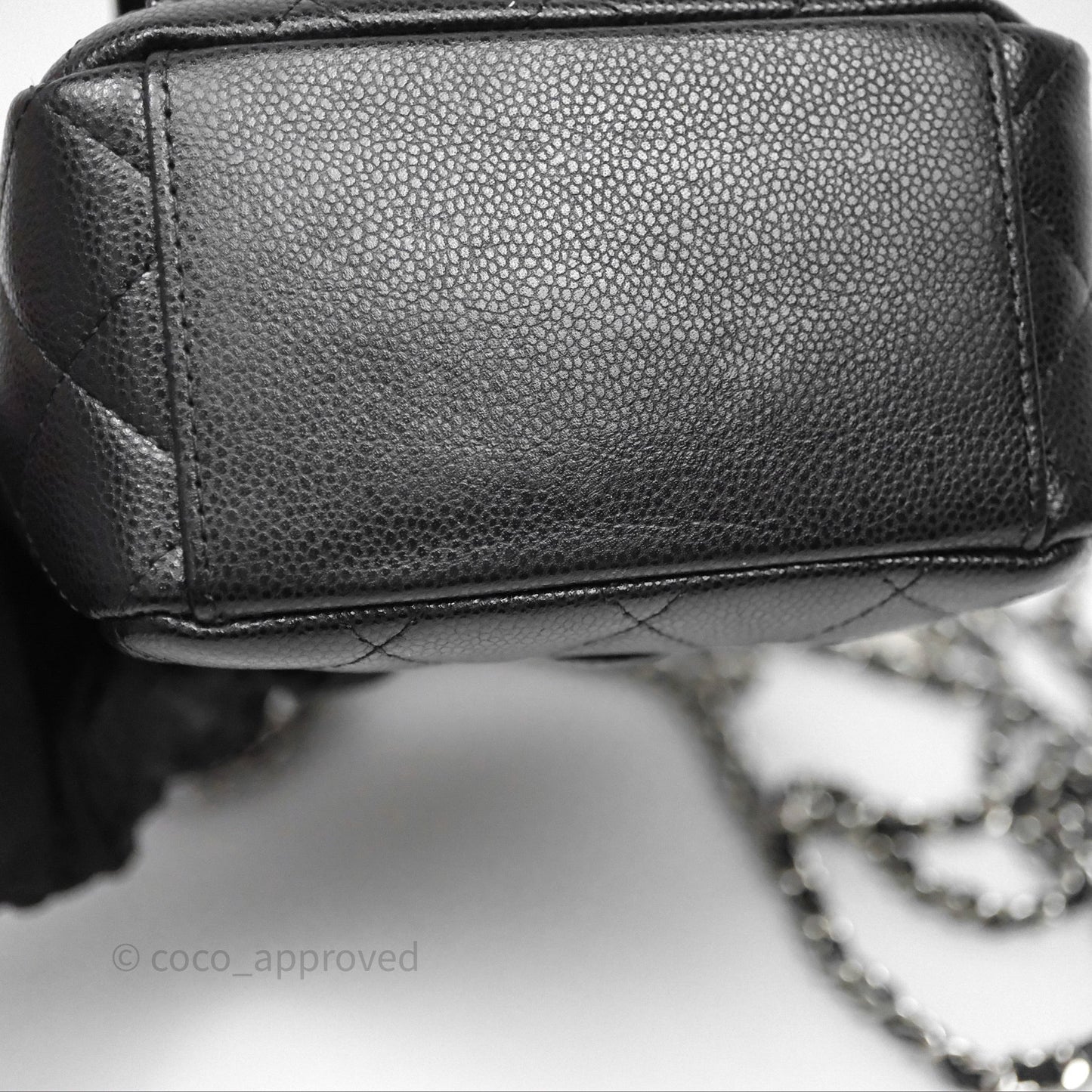 Chanel Classic Mini Backpack Black Caviar Silver Hardware
