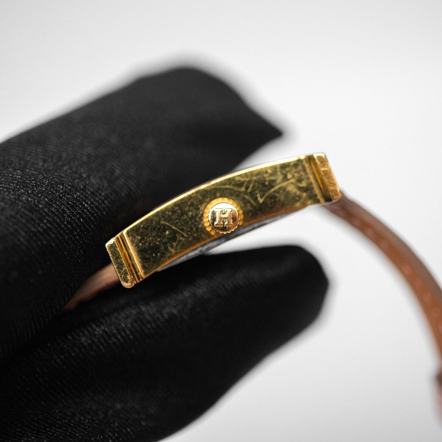 Hermès Heure H TPM Watch Alligator Gold Hardware