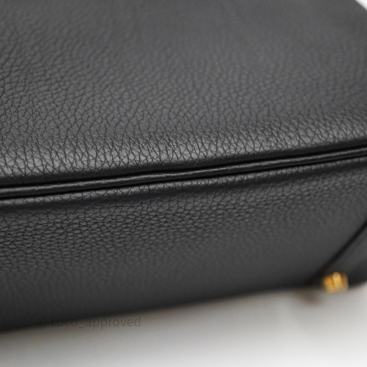 Hermes Birkin 25 Black Noir 89 Togo Gold Hardware