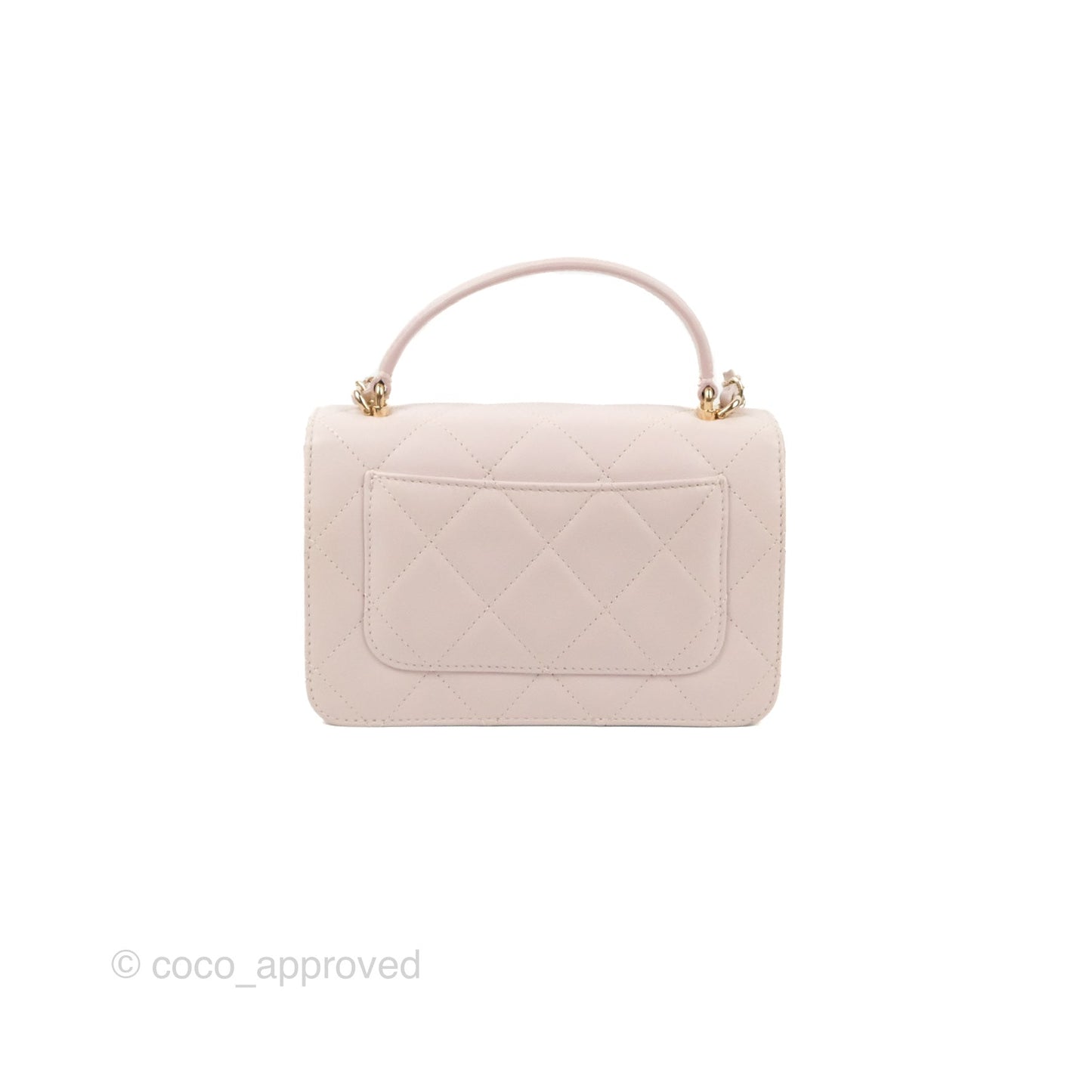 Chanel Small Coco Lady Quilted Flap Bag With Top Handle Light Pink Calfskin Gold Hardware