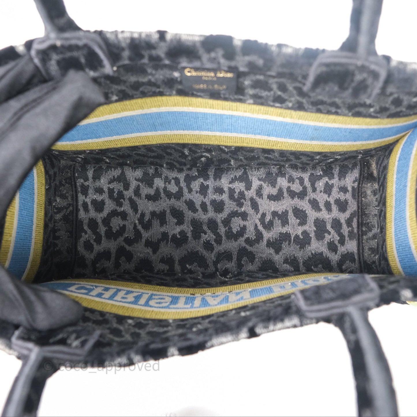 Christian Dior Christian Dior Leopard Velvet Book Tote