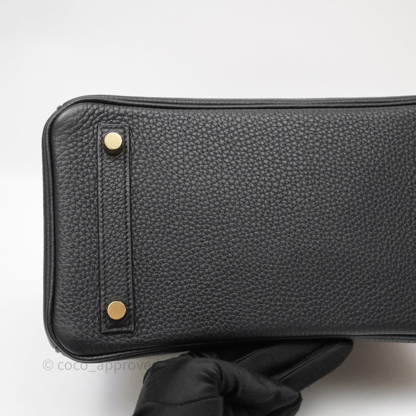 Hermes Birkin 25 Black Noir 89 Togo Gold Hardware