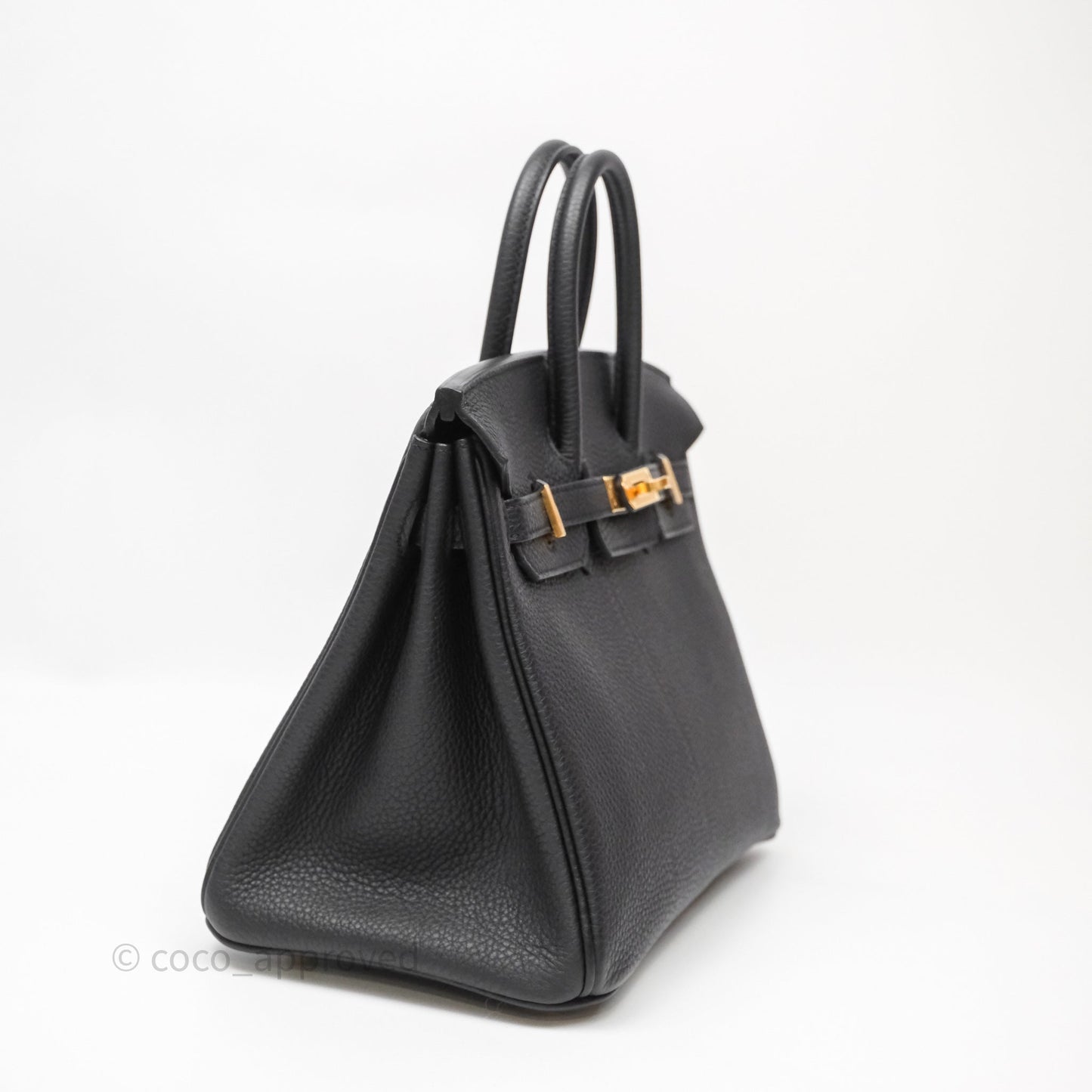 Hermes Birkin 25 Black Noir 89 Togo Gold Hardware