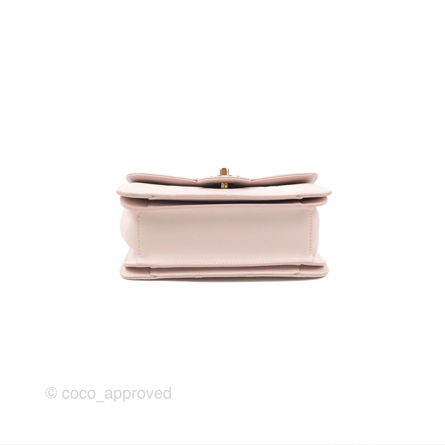 Chanel Small Coco Lady Quilted Flap Bag With Top Handle Light Pink Calfskin Gold Hardware