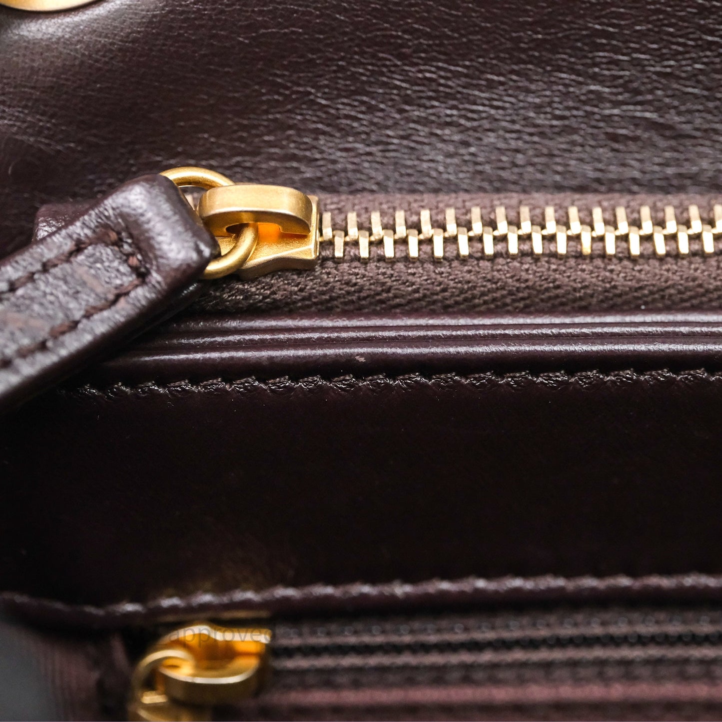 Chanel Small All Slide Adjustable Chain Flap Bag Dark Brown Lambskin Aged Gold Hardware