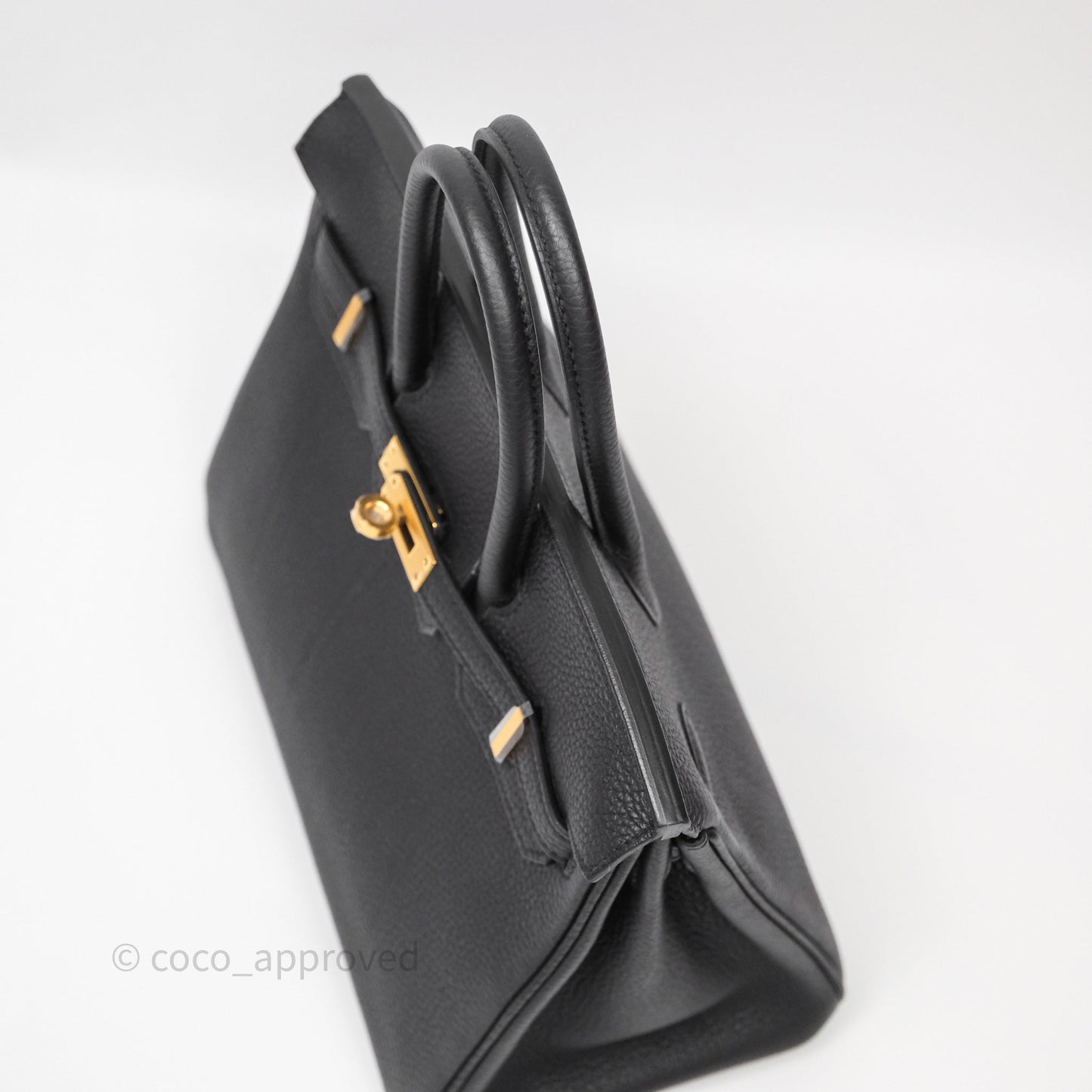 Hermes Birkin 25 Black Noir 89 Togo Gold Hardware