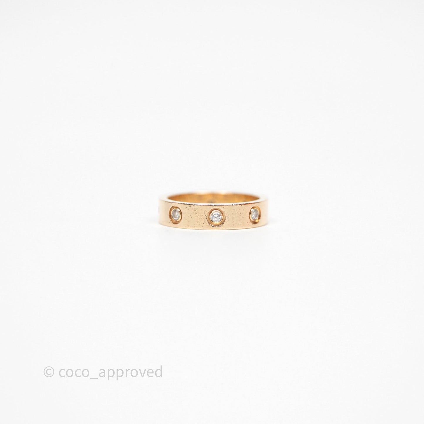 Cartier Love Ring Small Model Diamond Rose Gold
