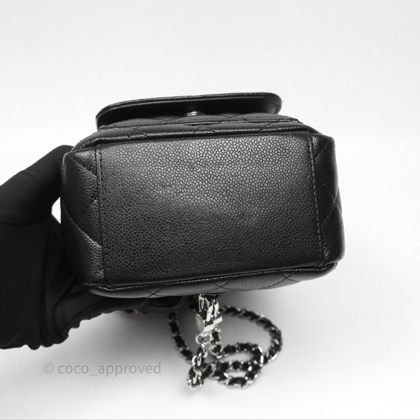 Chanel Classic Mini Backpack Black Caviar Silver Hardware